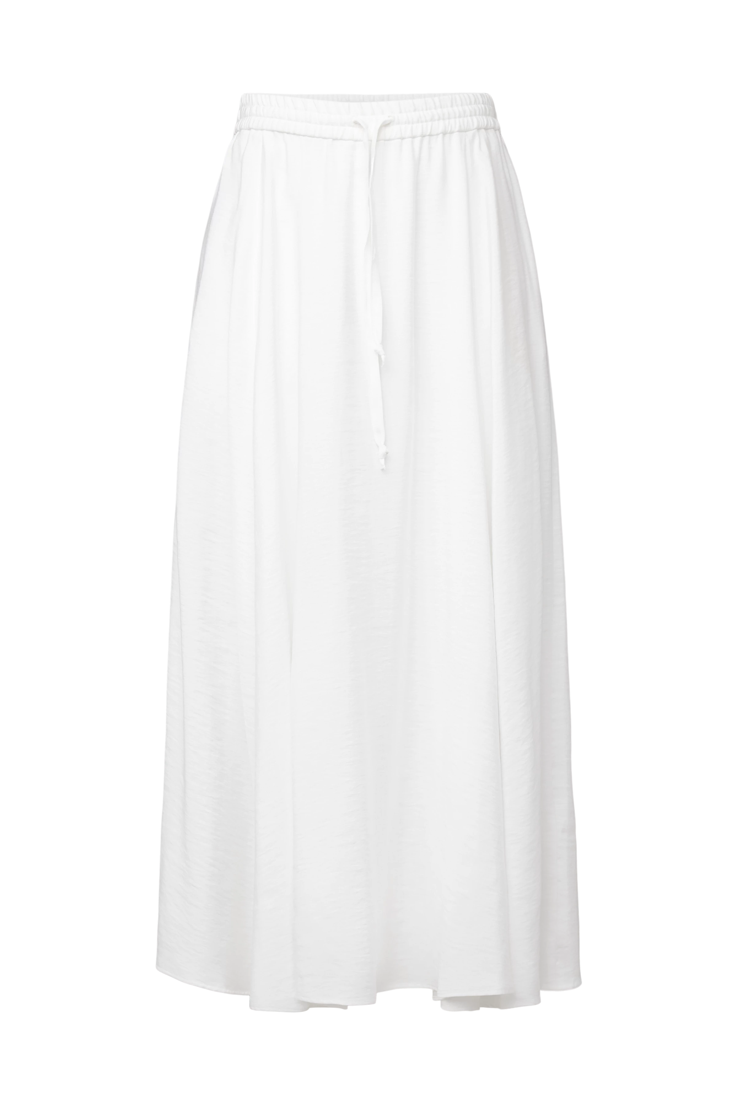 QERIME - Modal twill pleated skirt - women - off white - Freisteller Frontansicht