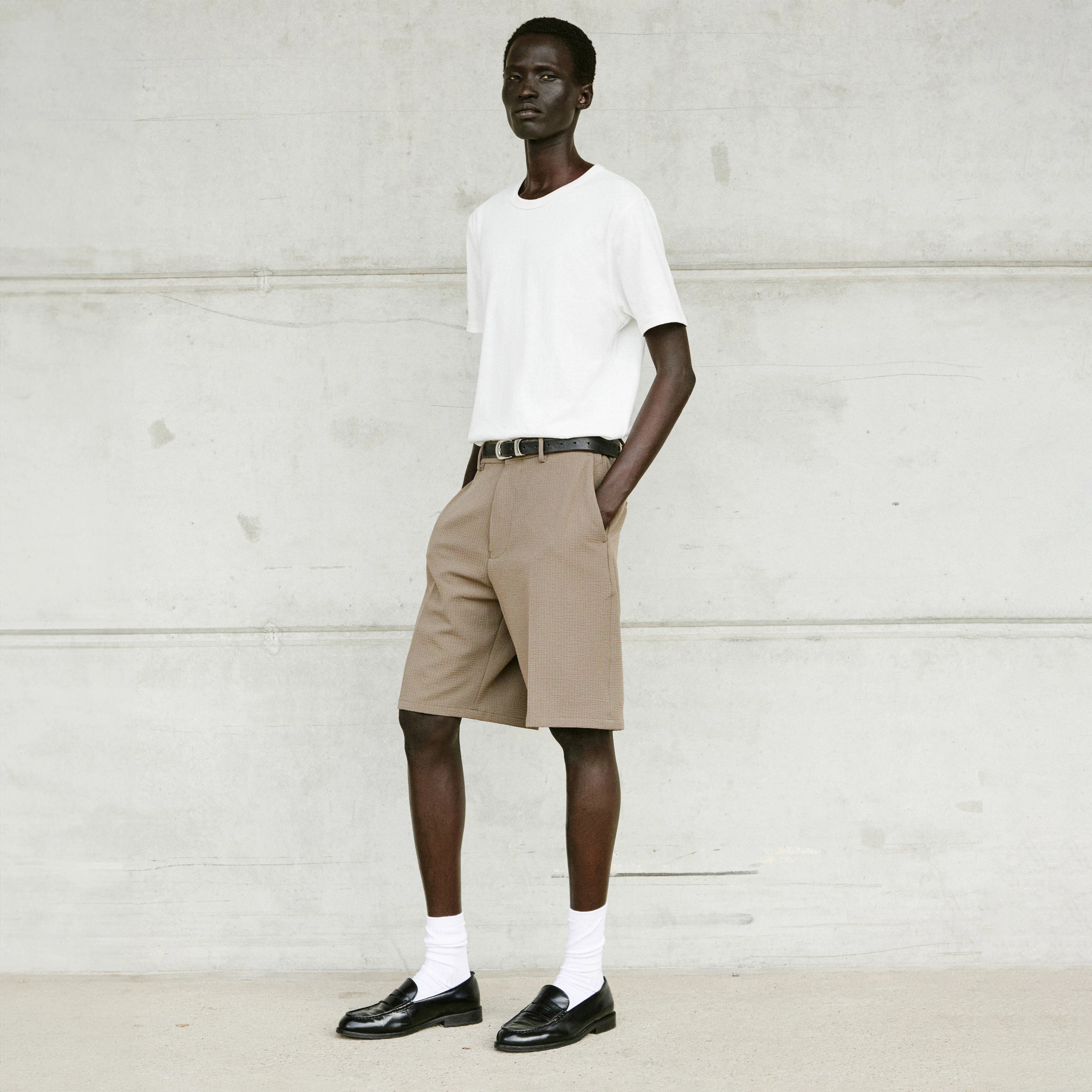 JULIENO - Slim Fit T-Shirt in reiner Baumwolle - Herren - off white