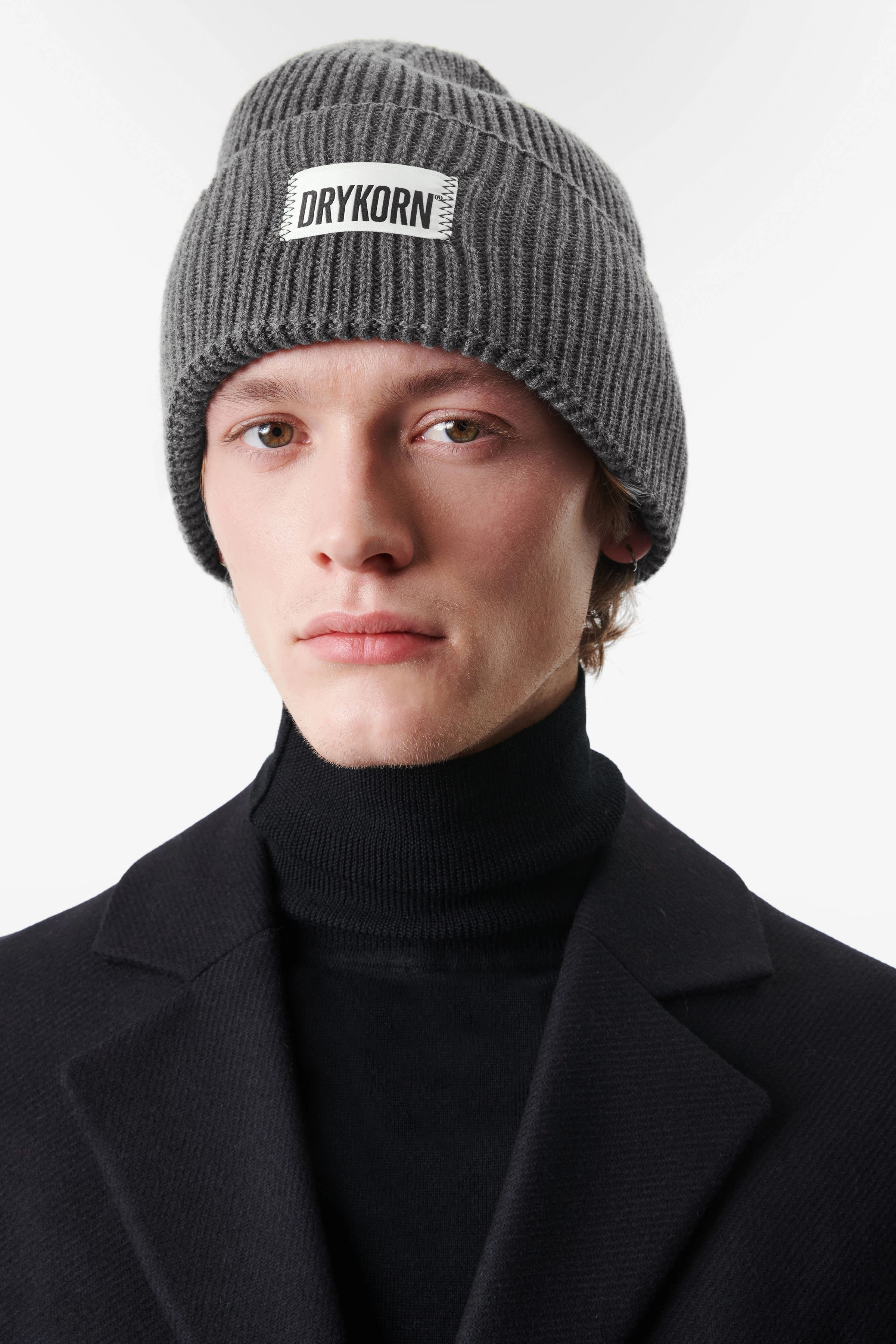 LOAH - Beanie made of cotton blend - unisex - grey - Frontansicht