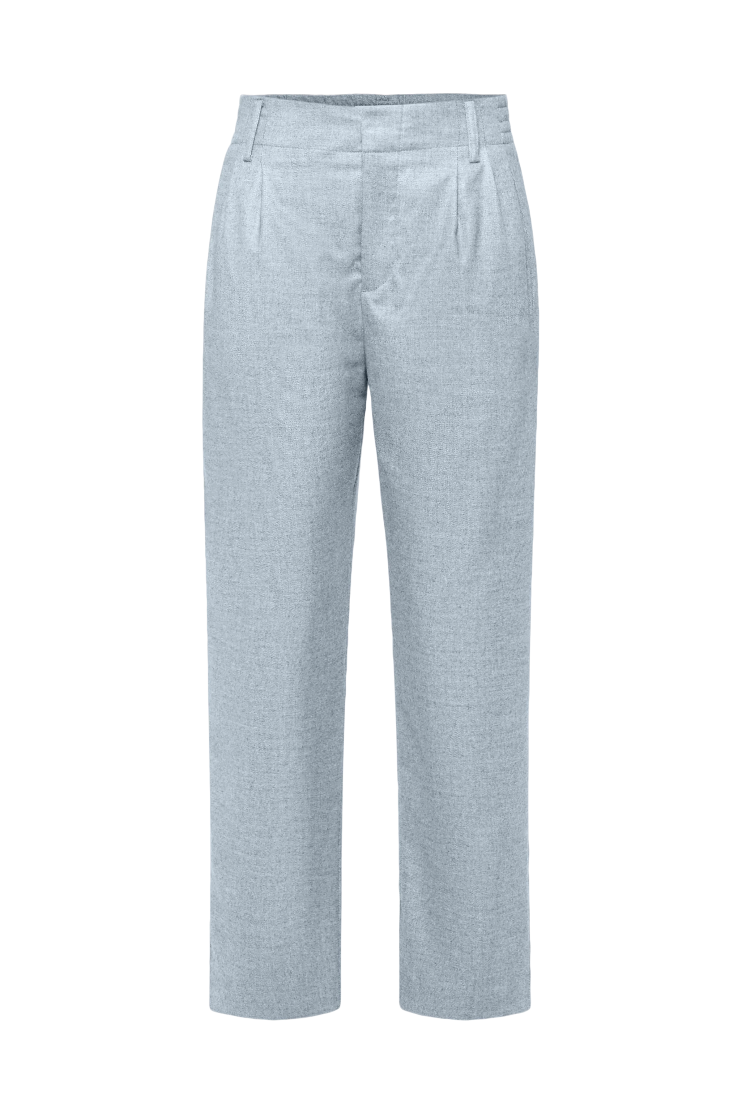 DISPATCH_0 - Pleated trousers in soft flannel - women - blue - Freisteller Frontansicht