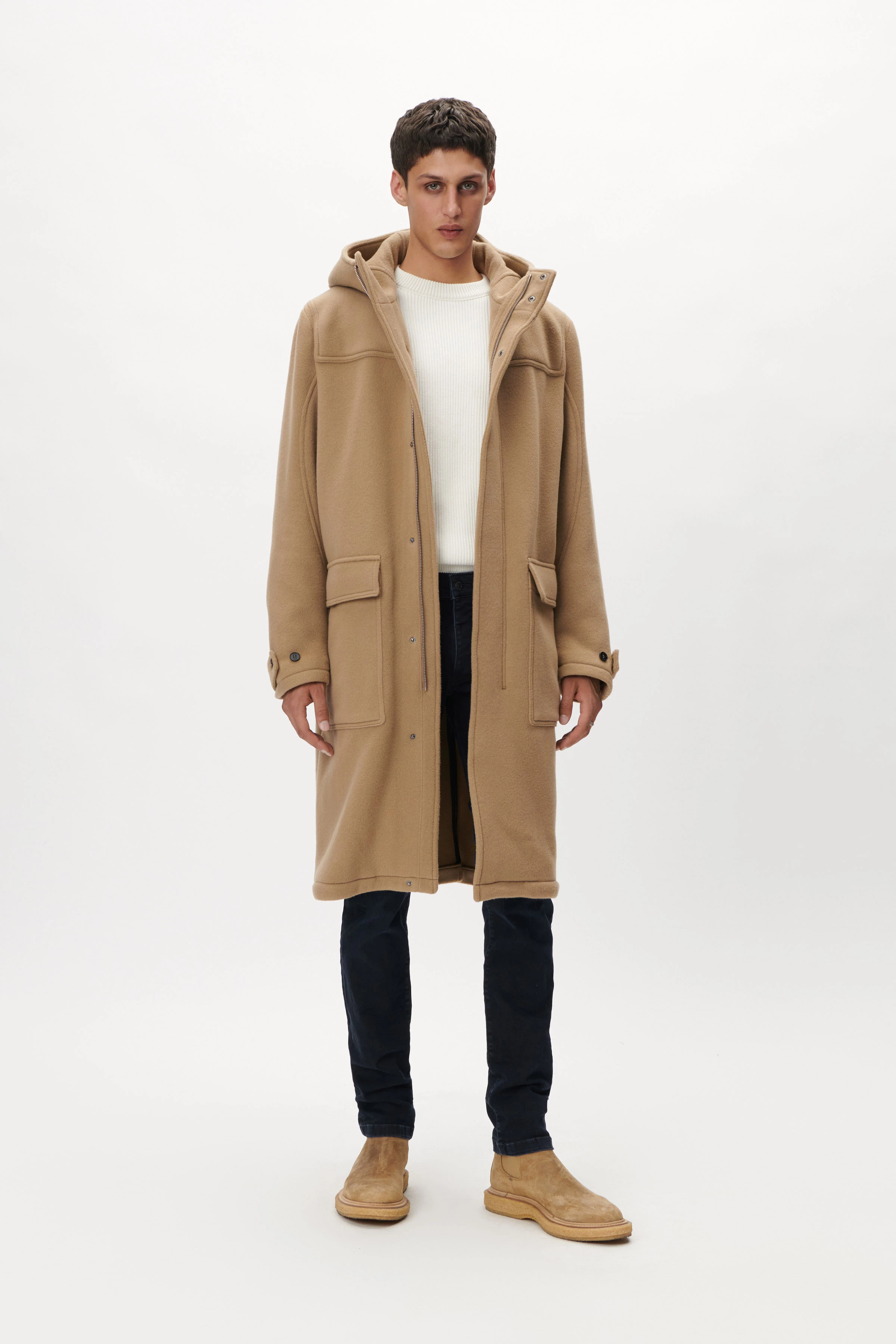 LORINO - Dufflecoat aus Wollmix - Herren - braun - Ganzkörper-Frontansicht