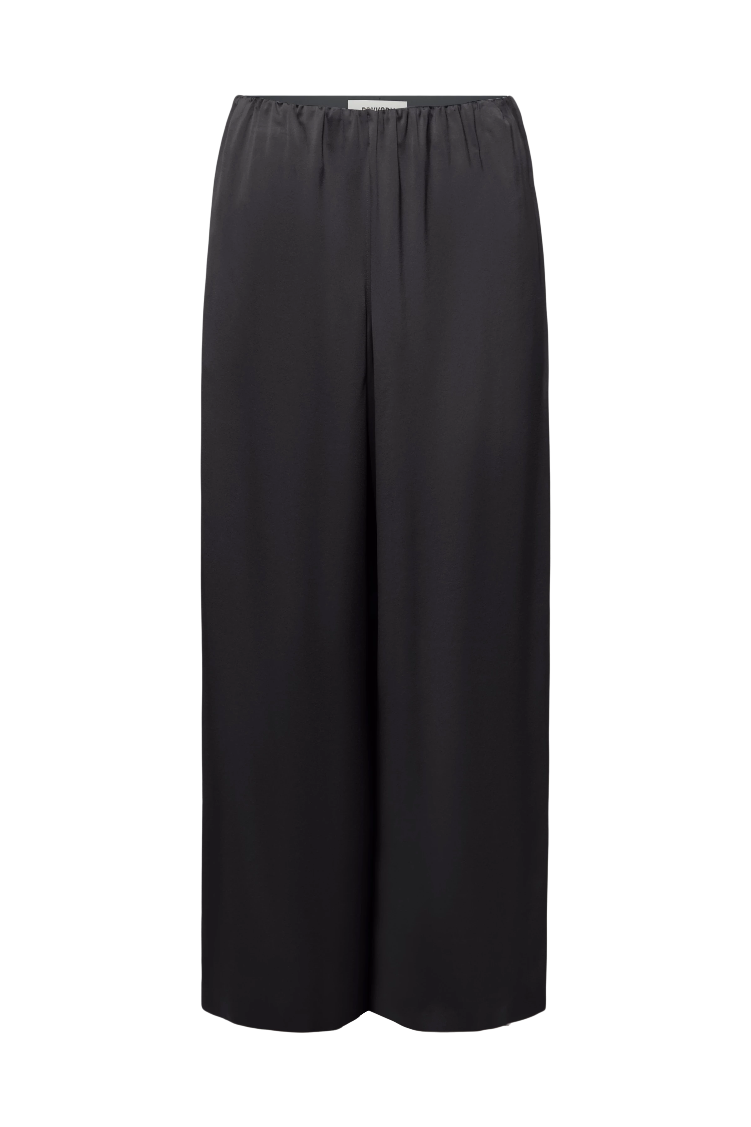TWEEZER - Pantalon large en satin - women - noir - Freisteller Frontansicht