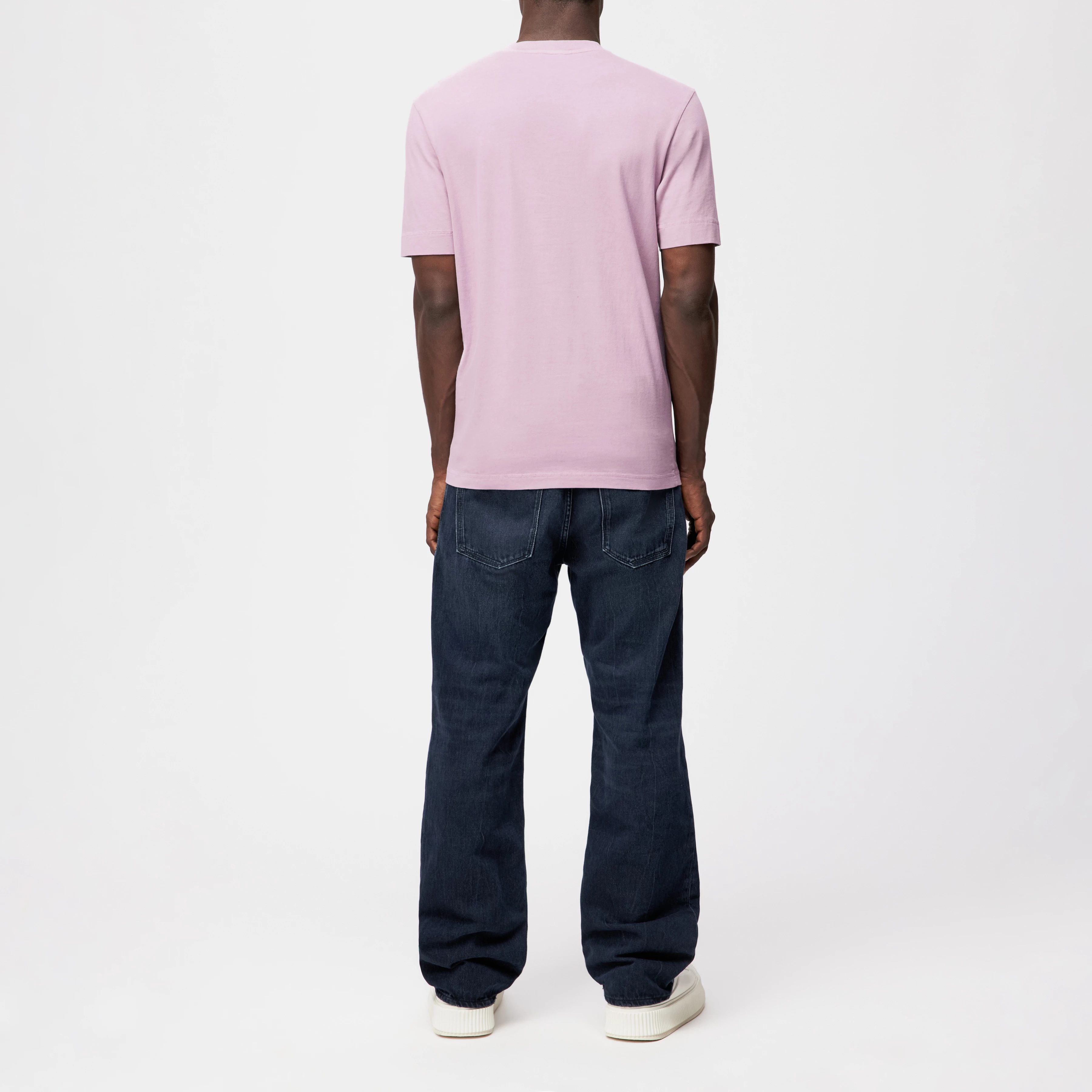 RAPHAEL - T-shirt in washed look - men - purple - Rückansicht