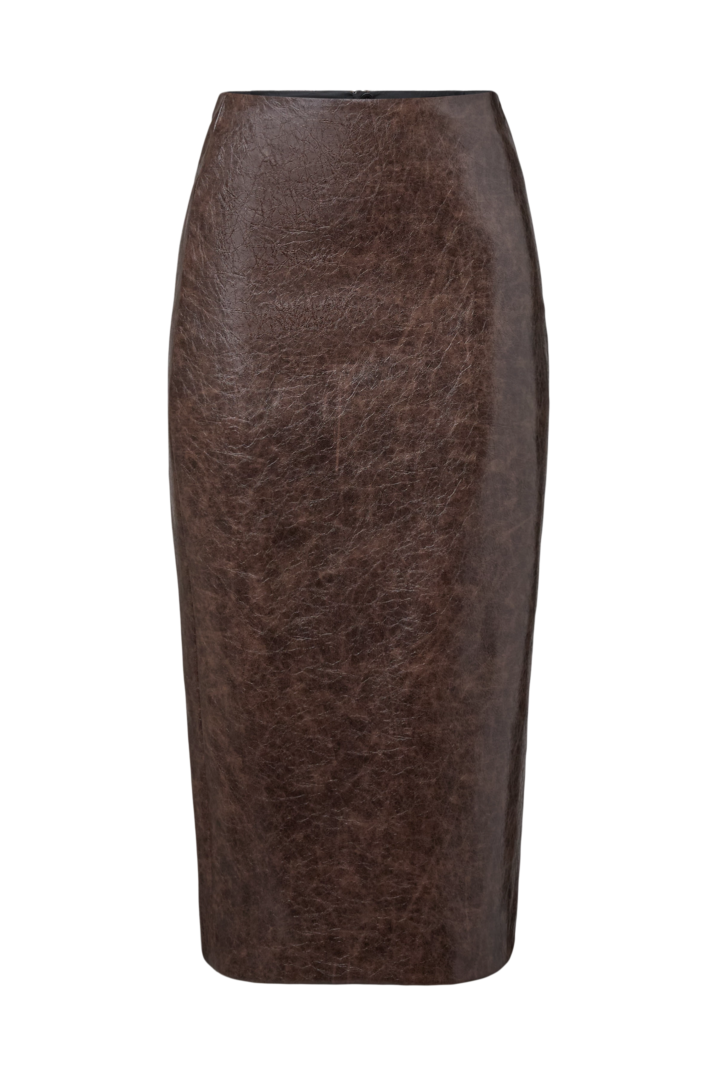 GENTIANA - Jupe crayon effet cuir - women - rouge - Freisteller Frontansicht