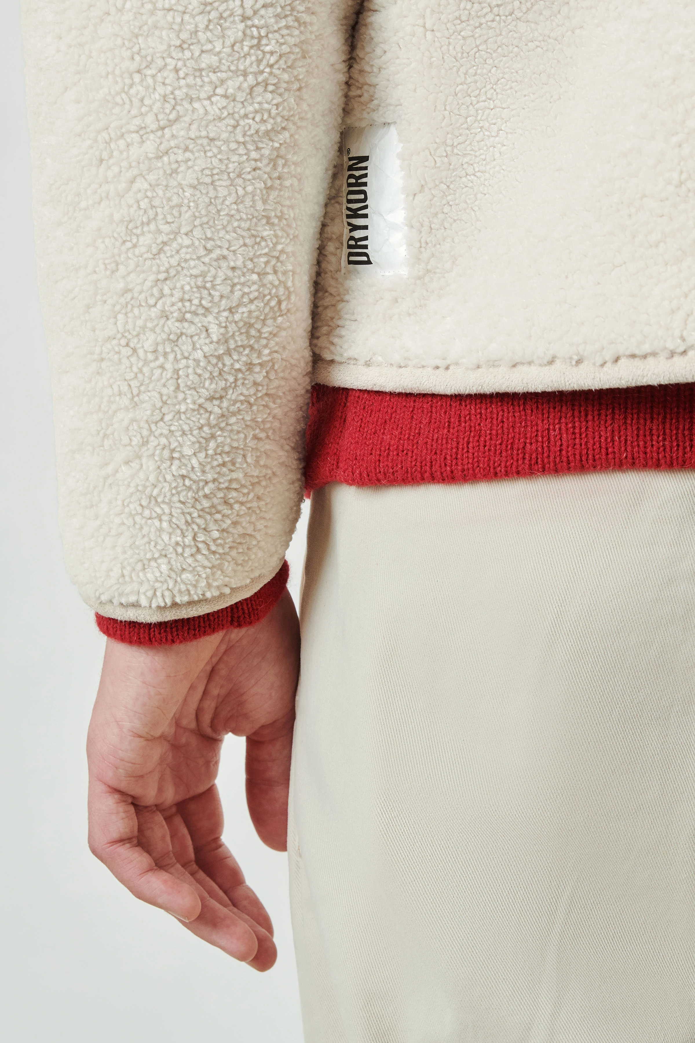 JAKONA - Jacke mit Stehkragen in Lammfell-Optik - Herren - braun - Seitenansicht