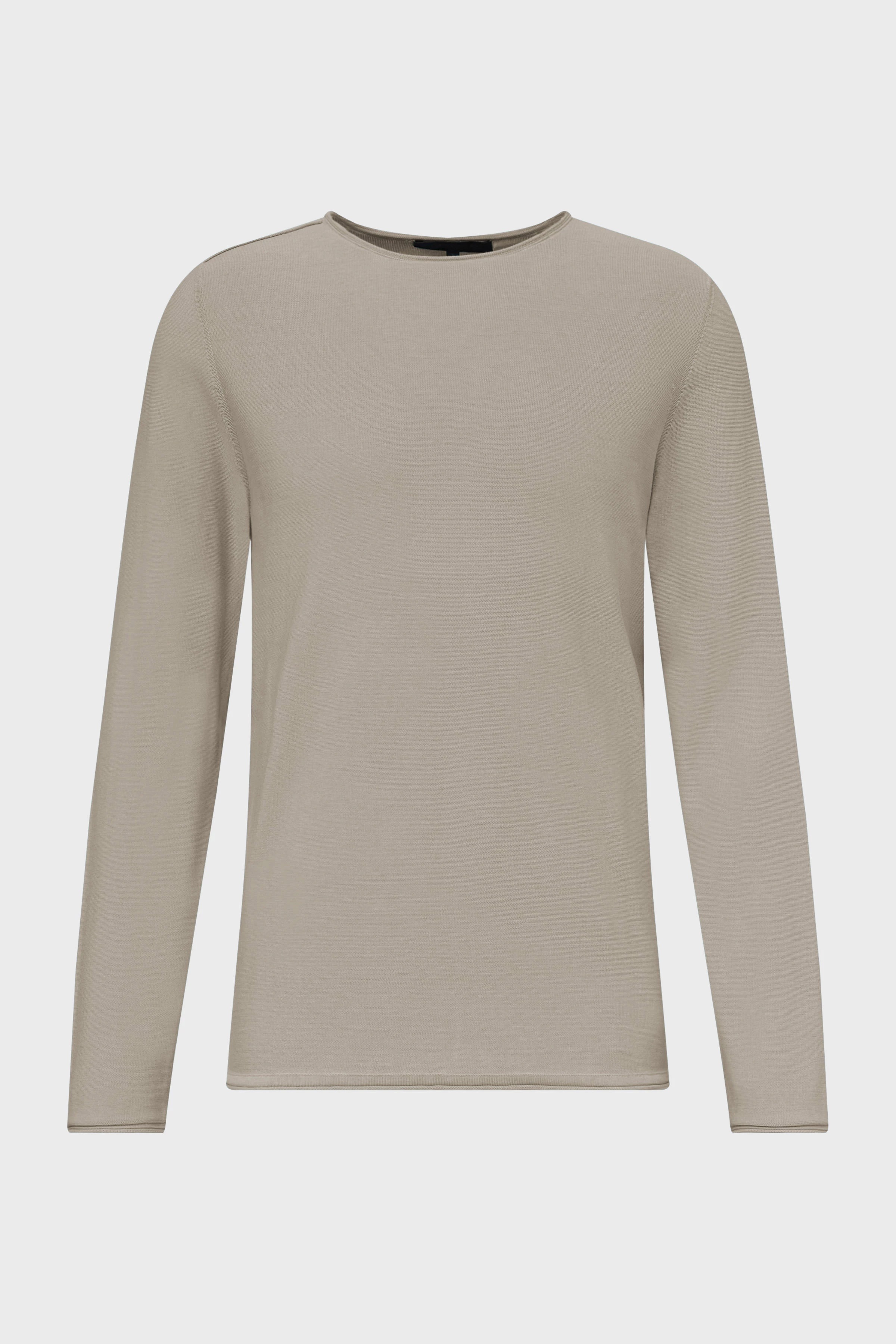 RIK - Pullover mit rollenden Kanten aus reiner Baumwolle - Herren - braun - Freisteller Frontansicht