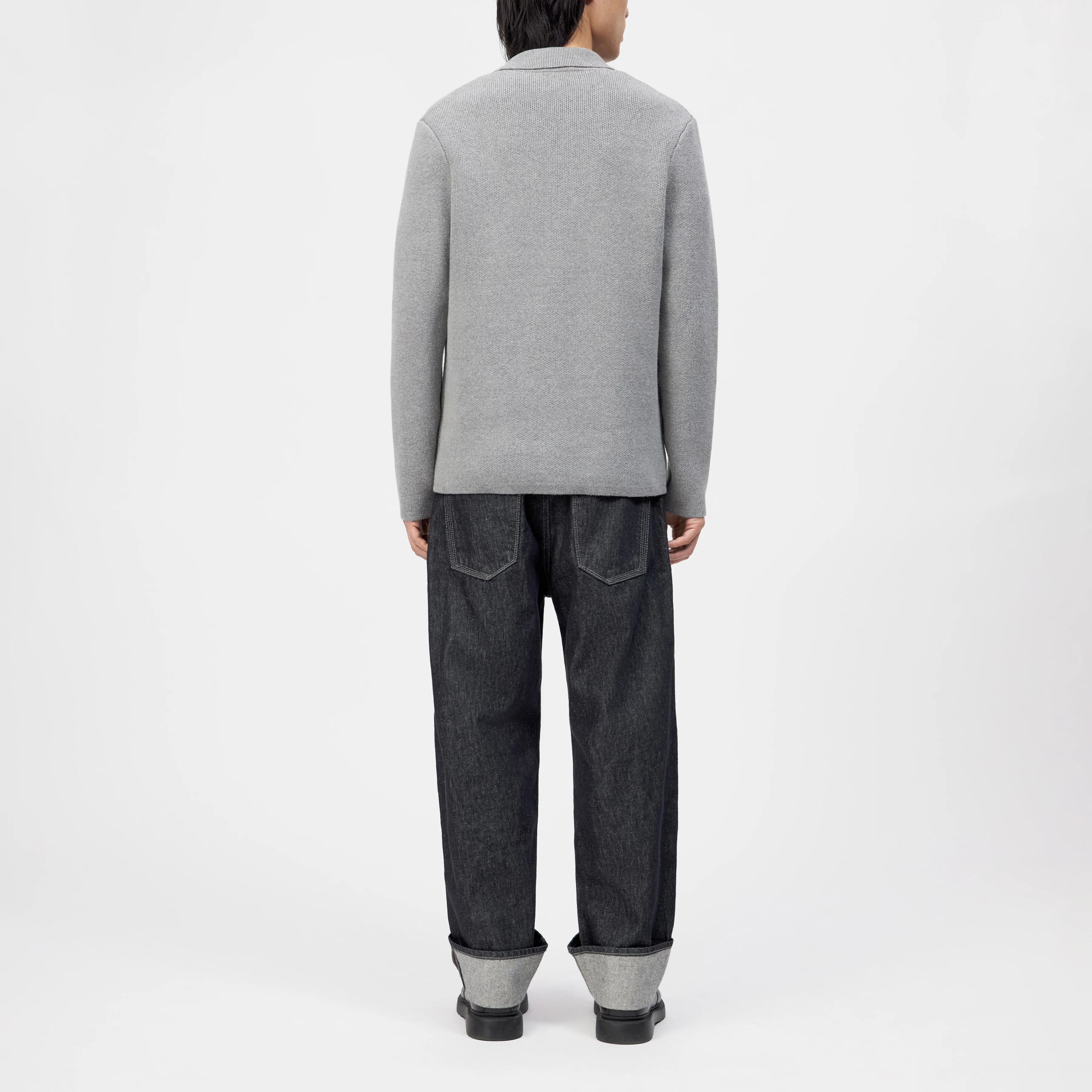 TIMMINO_2 - Cardigan en mélange de coton - men - gris - Rückansicht