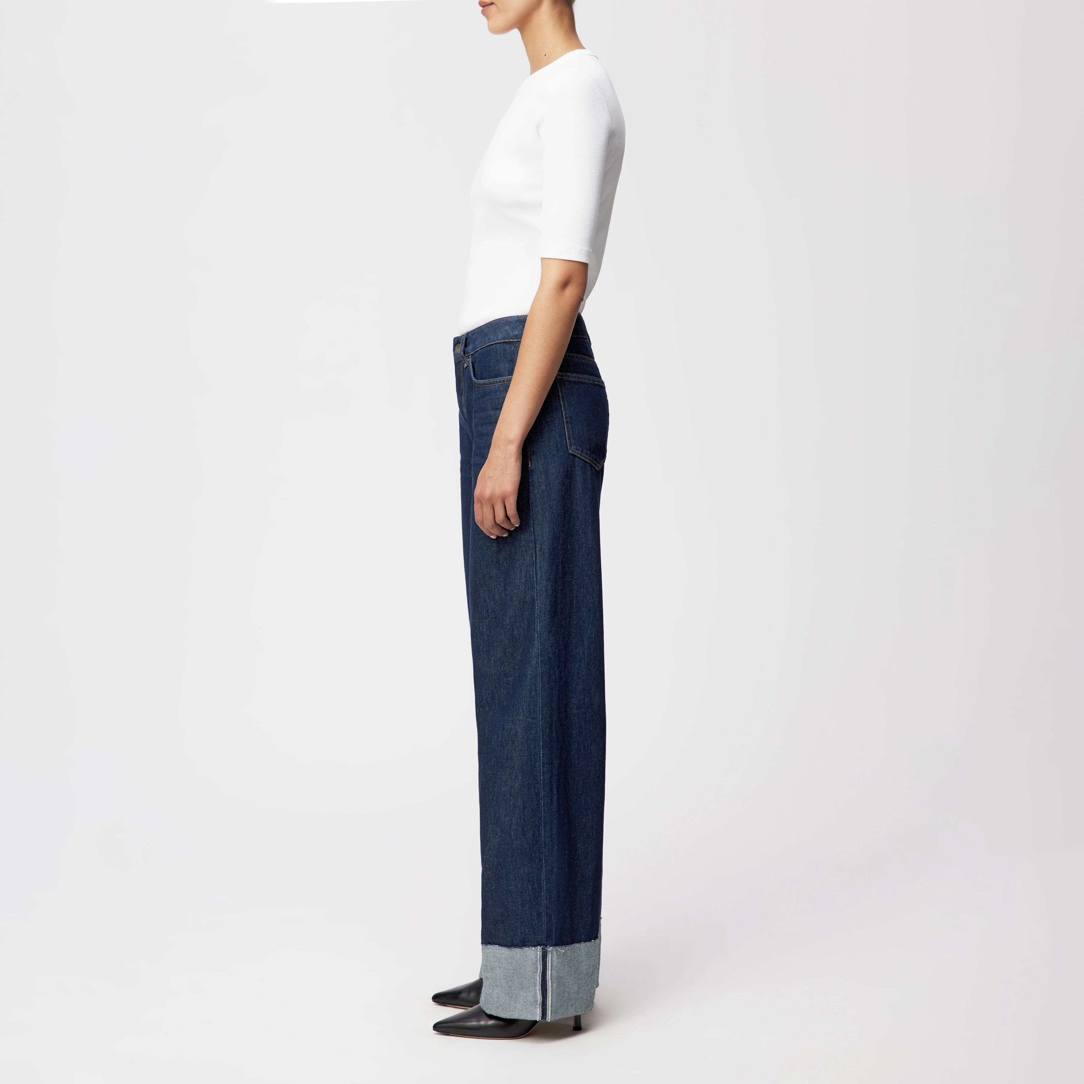 MEDLEY_2 - Mid-Waist Jeans in Mid-Blue Denim - Damen - blau - Seitenansicht