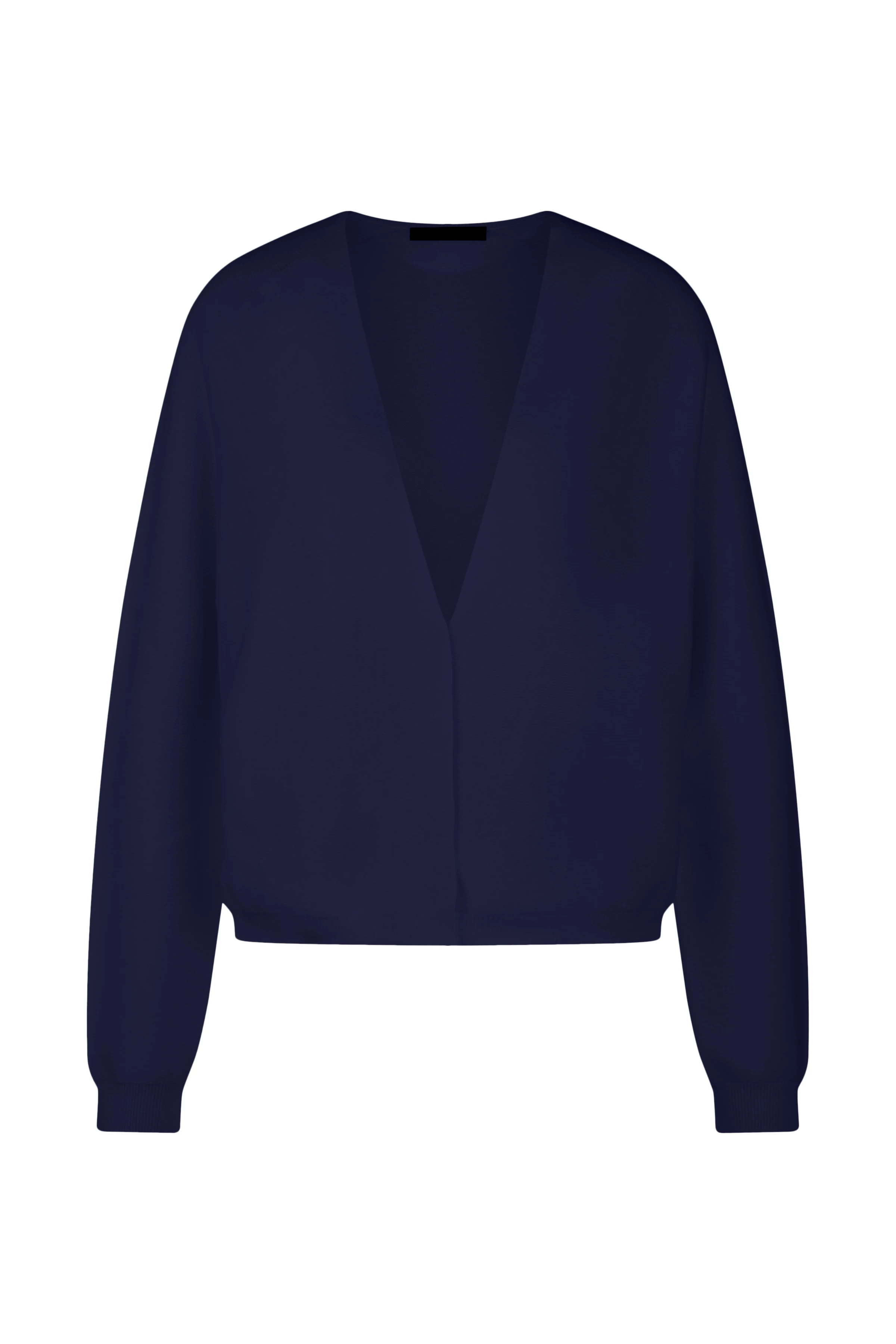MANUMY - cleane Strickjacke - Damen - blau - Freisteller Frontansicht