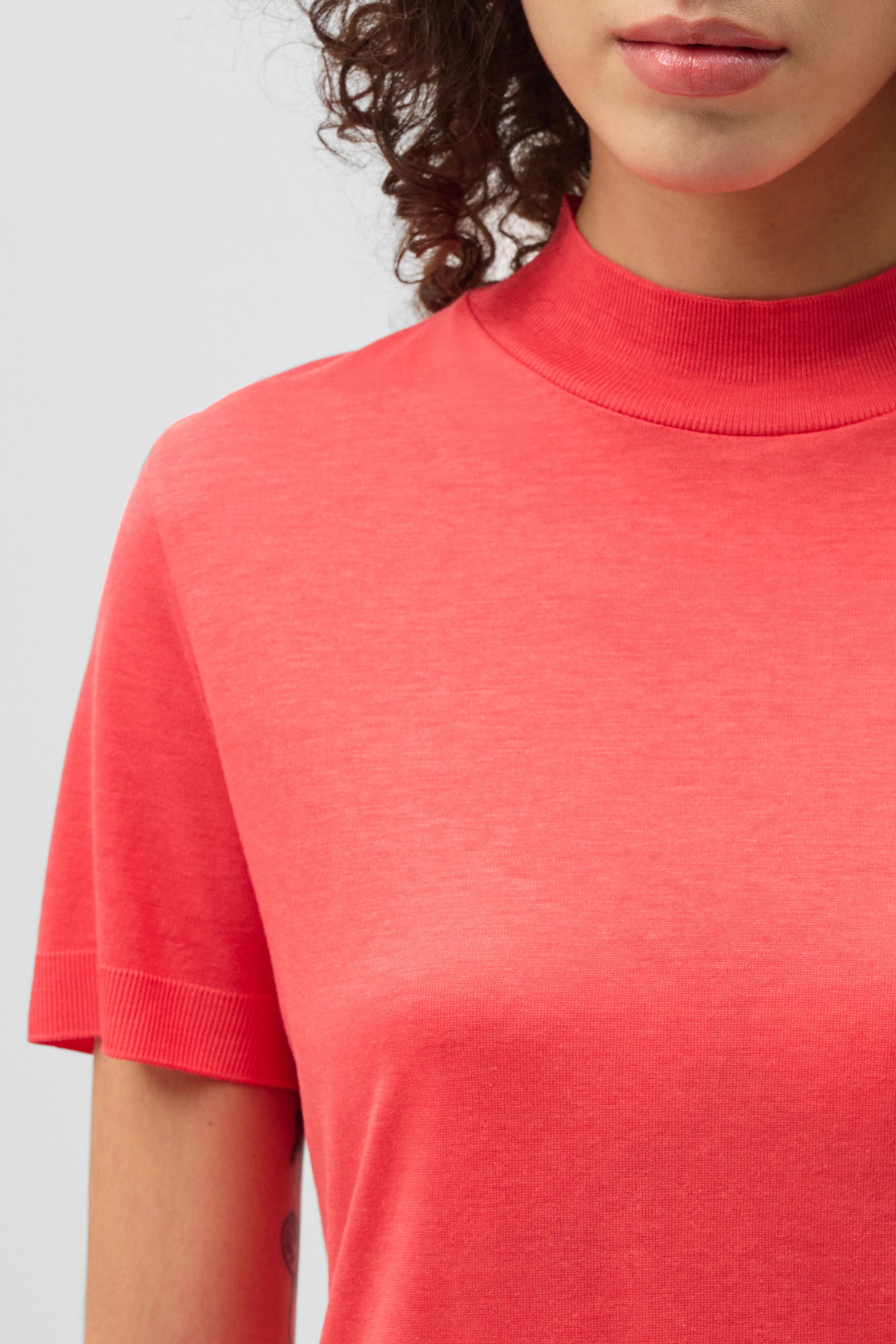 ZELLA - T-shirt in lyocell-cotton jersey - women - orange - Seitenansicht