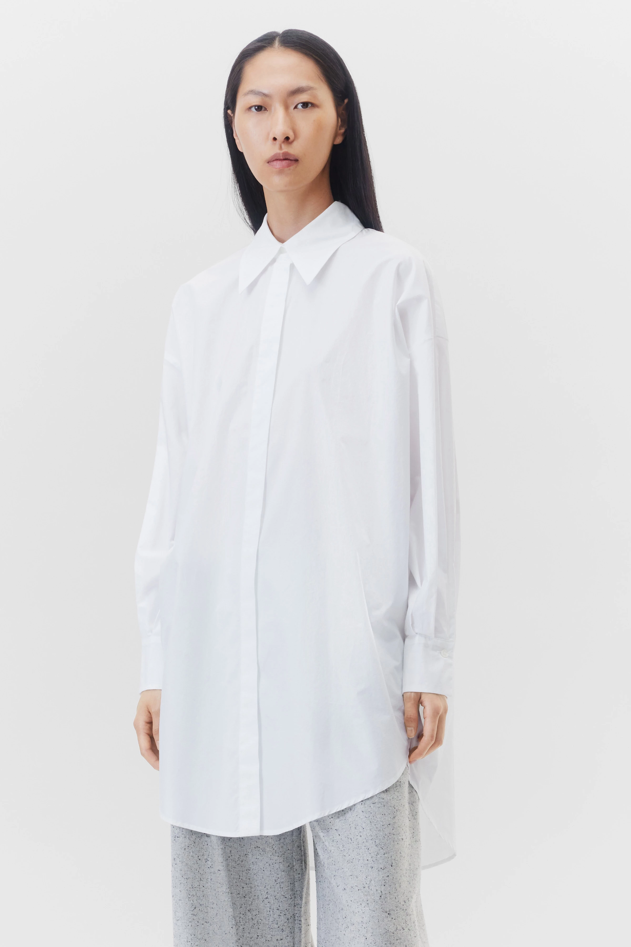 CEARA - Poplin Hemdbluse - Damen - weiß - Frontansicht