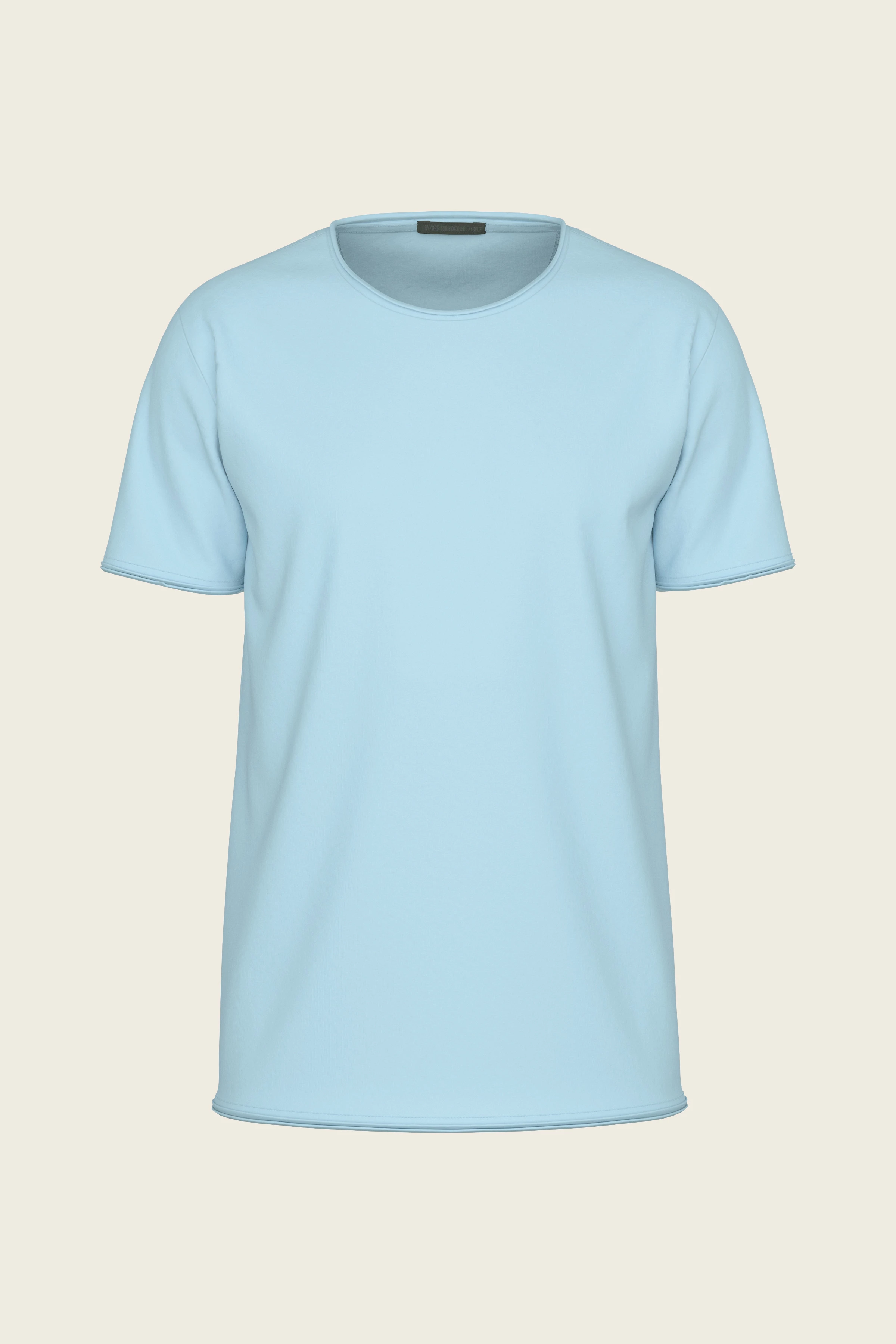 KENDRICK - Løs T-shirt i bomuld - men - blå - Freisteller Frontansicht