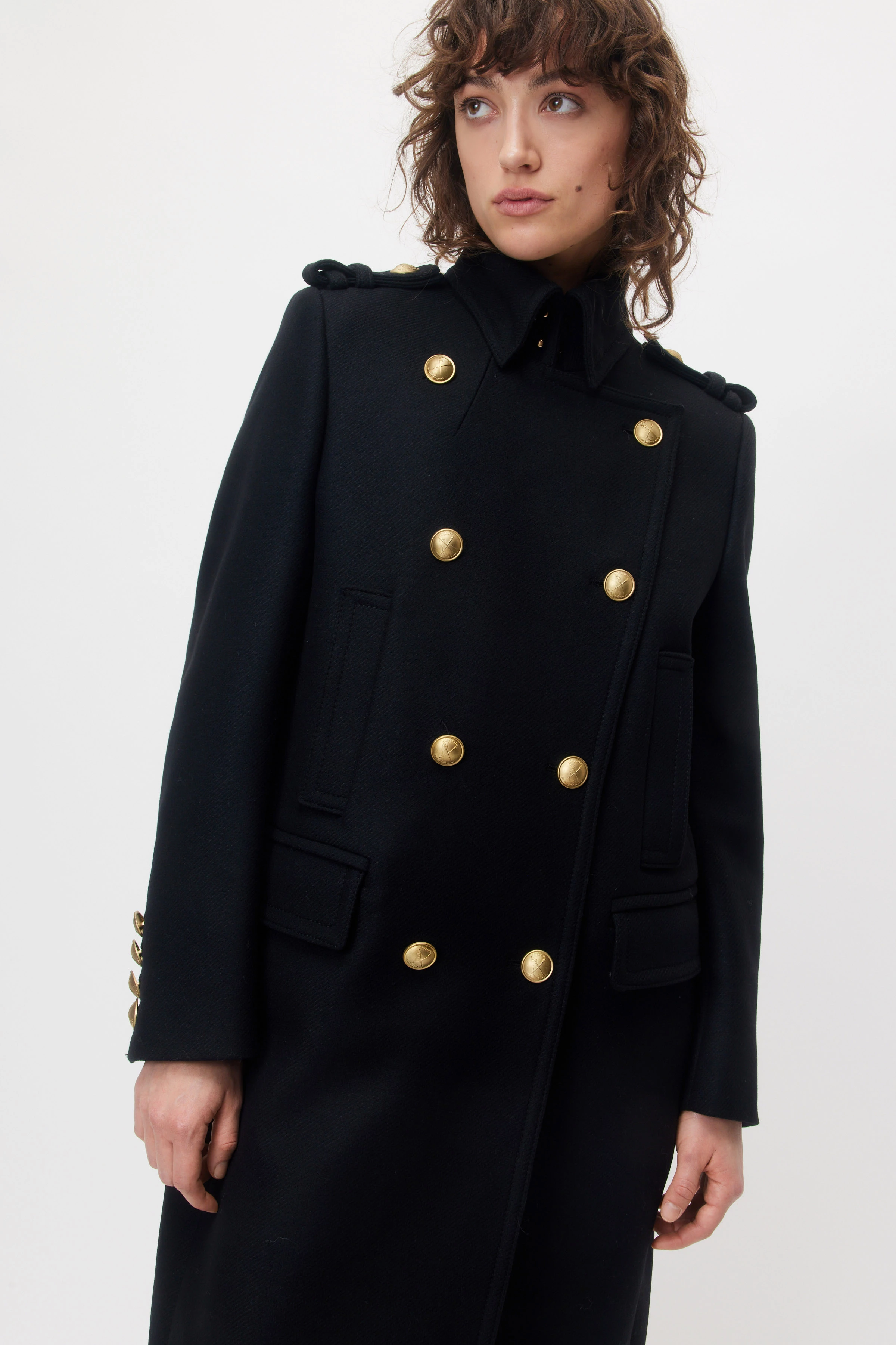 HAWDON_2 - manteau militaire en mélange de laine - women - noir - Frontansicht