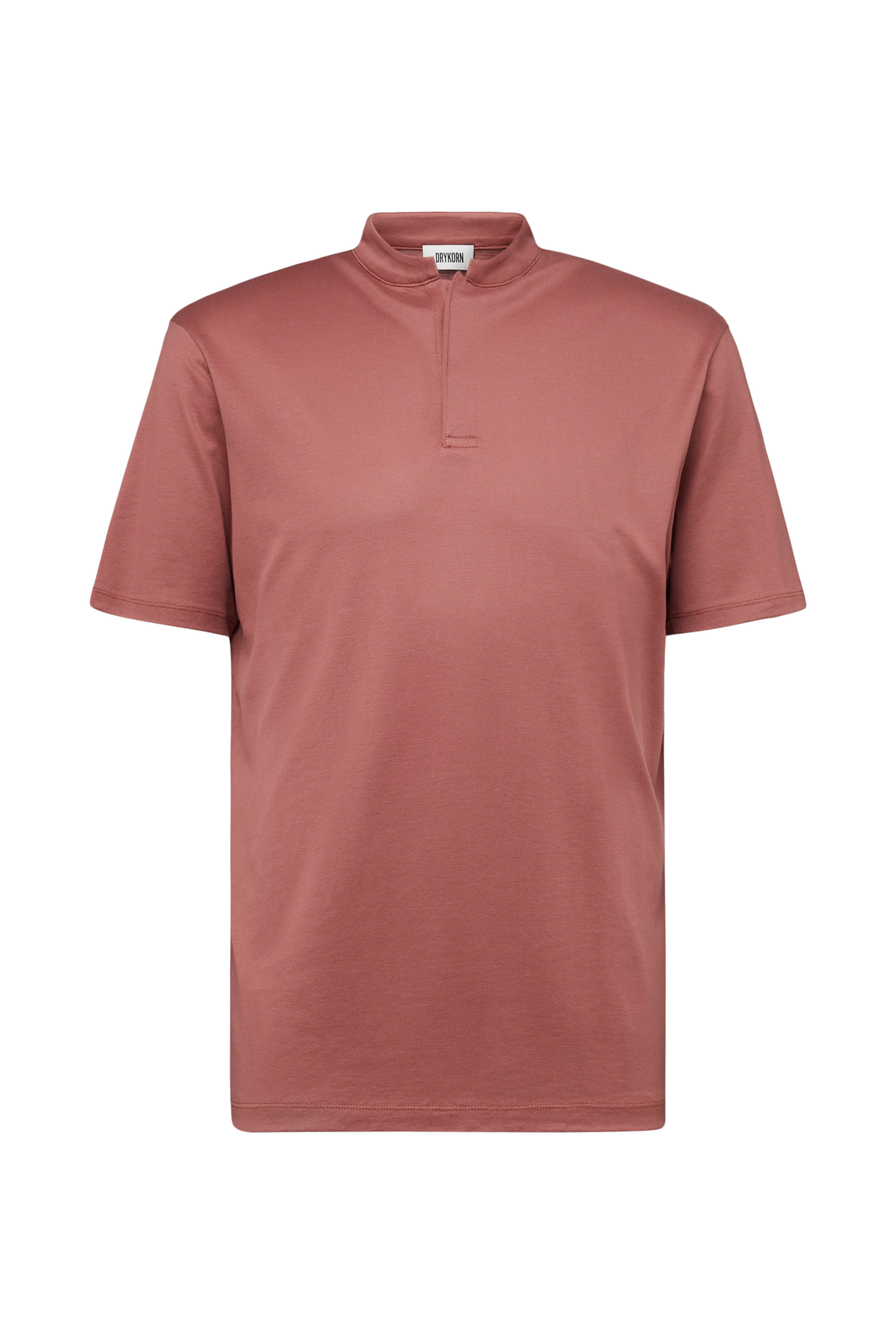 LOUIS - T-Shirt mit Knopfleiste in Piqué - Herren - orange - Freisteller Frontansicht