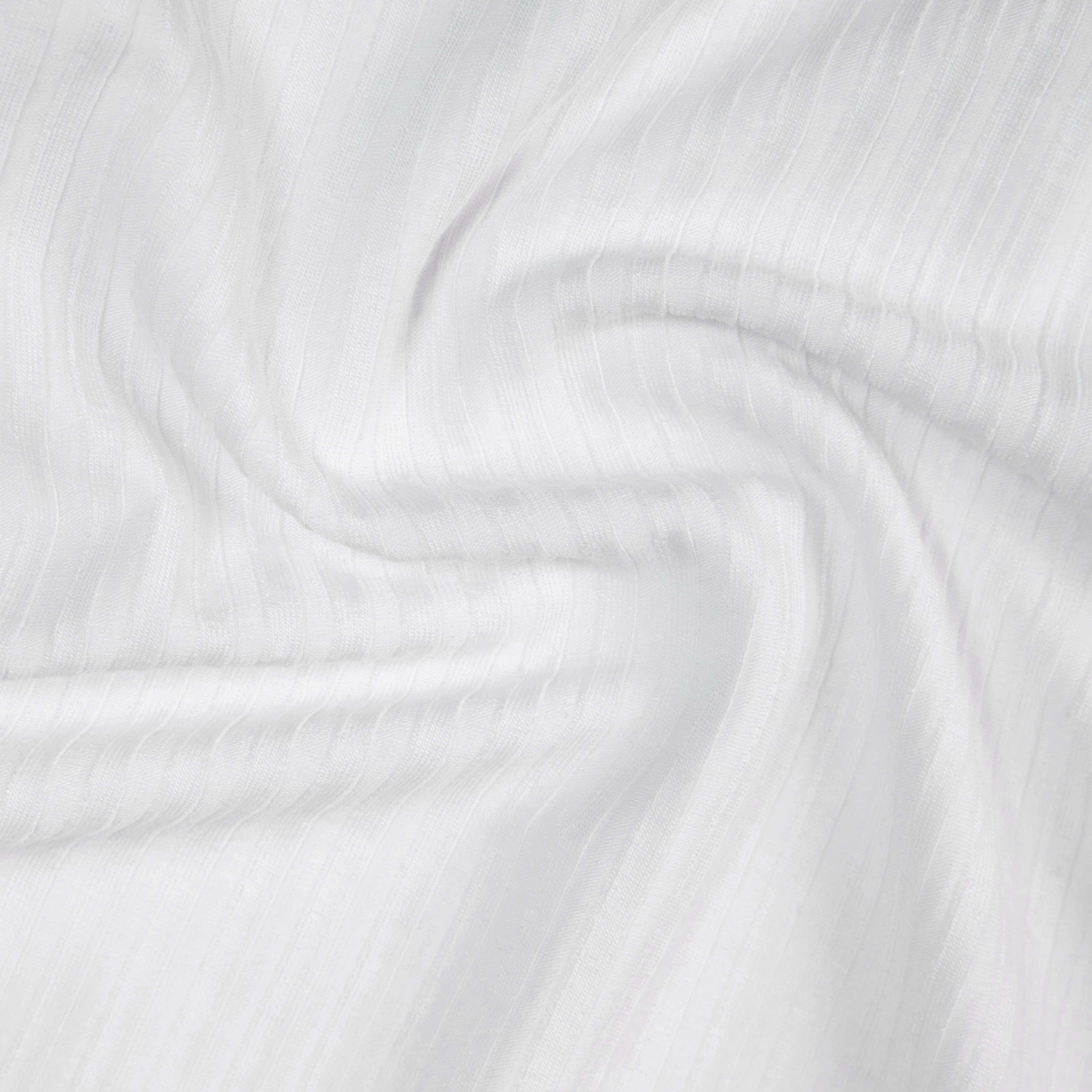 HEJUNO - Slim fit ribbed jersey long-sleeve shirt - women - white - Materialbild (B2C)