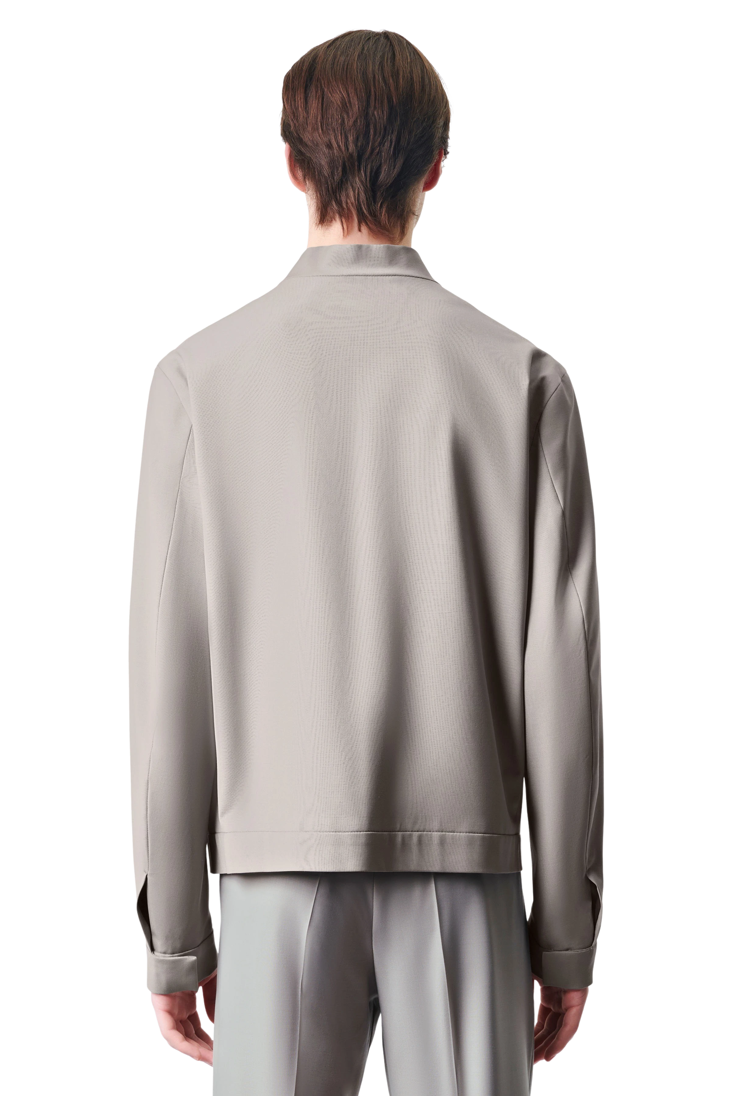 LENOA - Blouson Jacke in Bi-Stretch Woll-Mix - Herren - beige - Rückansicht