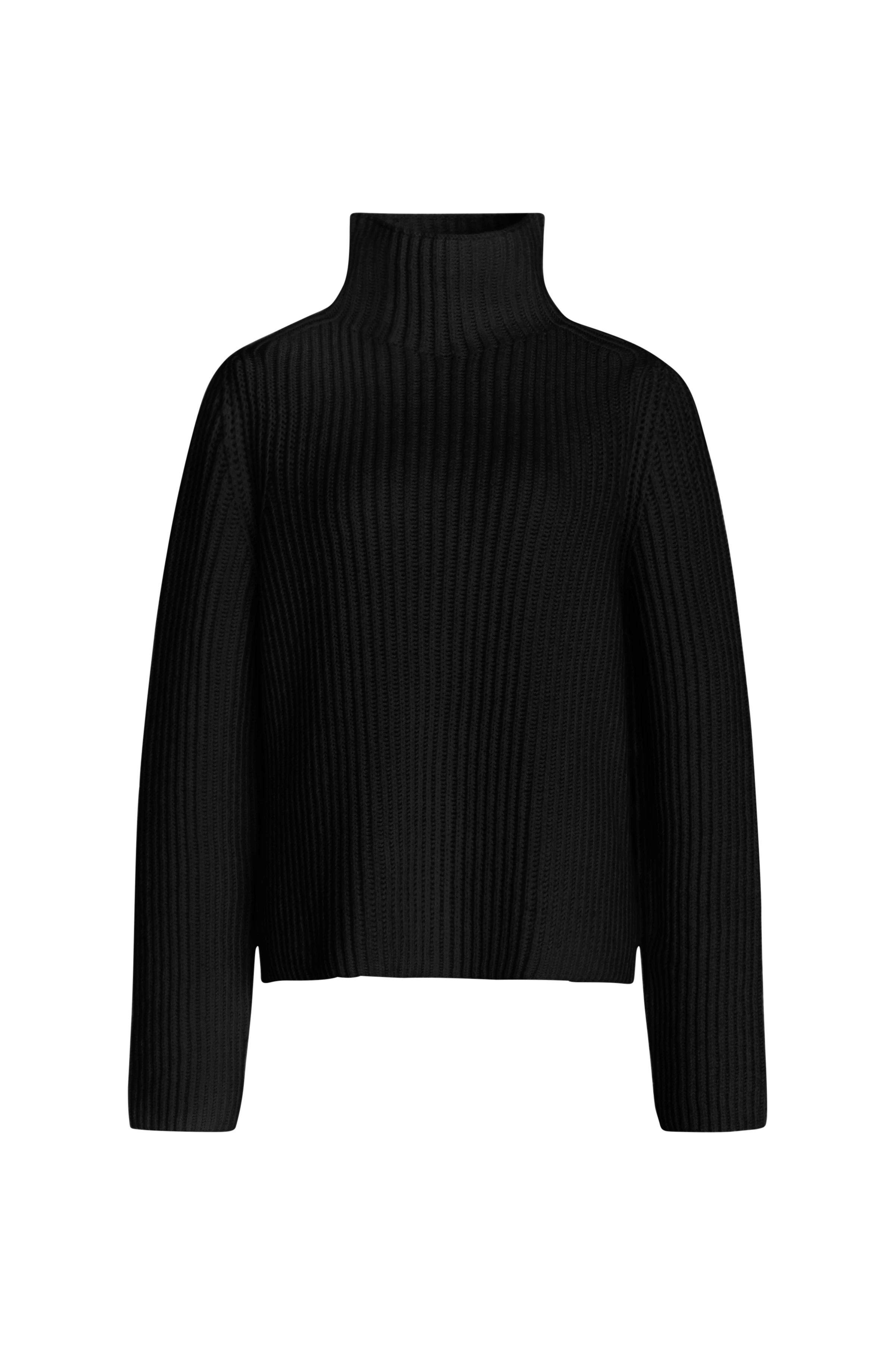 VARISA_2 - Rollkragenpullover in Schurwolle - Damen - schwarz - Freisteller Frontansicht