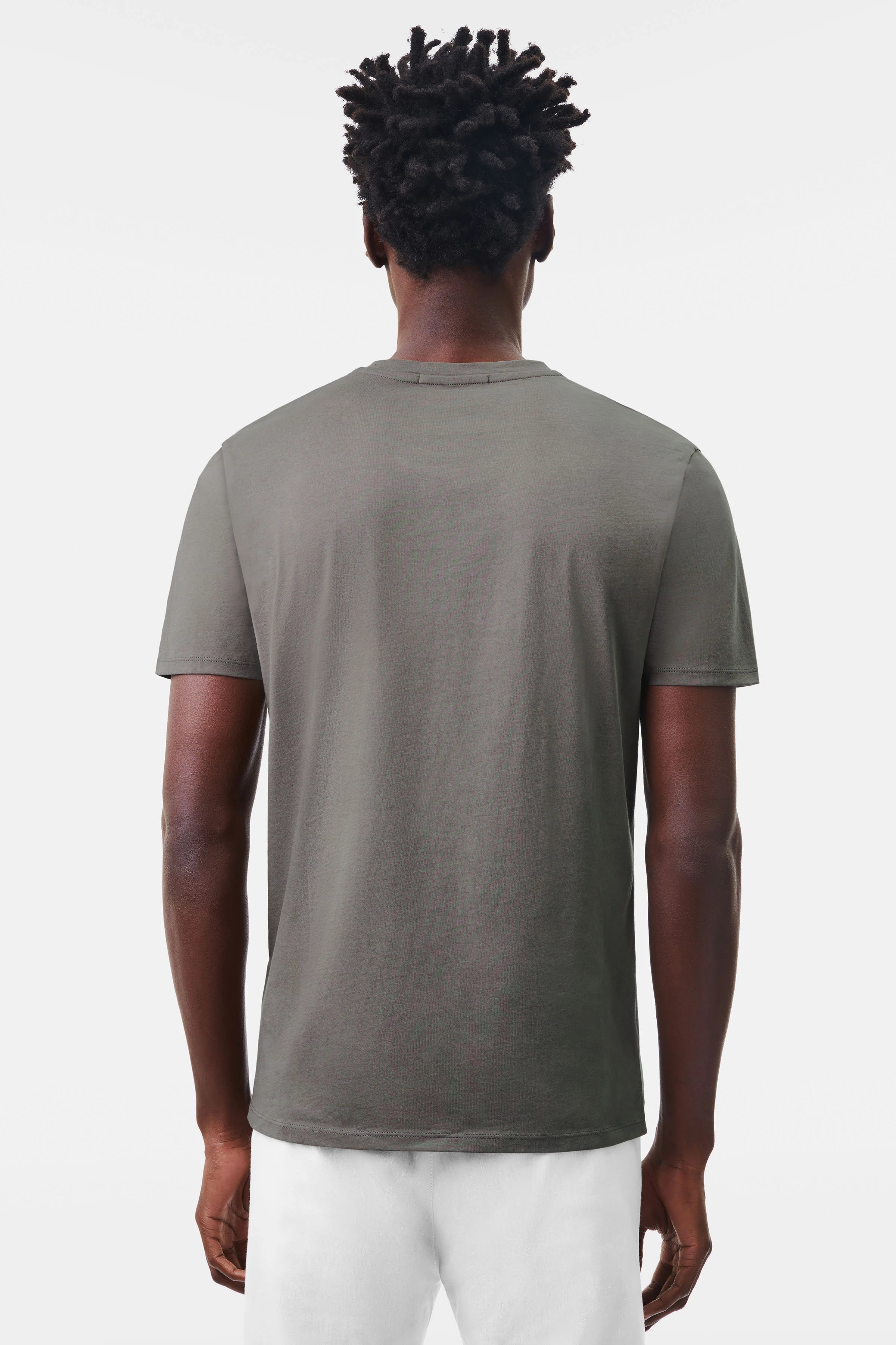 CARLO - T-shirt in schoon katoen - heren - groen - Rückansicht