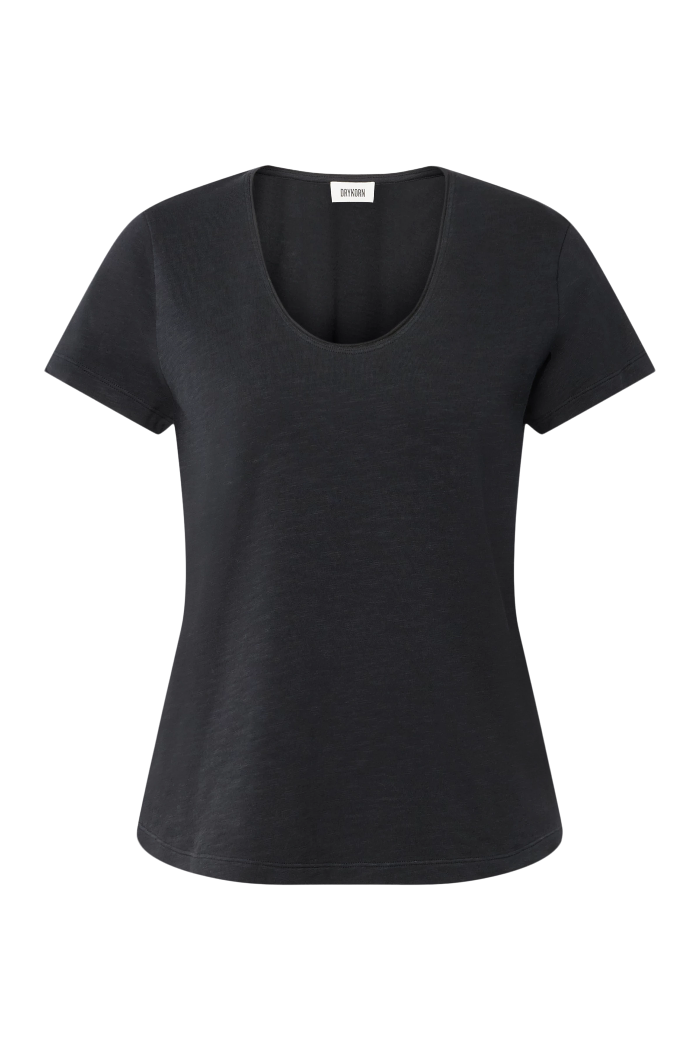 NAVIVI - Pure cotton T-shirt - women - black - Freisteller Frontansicht
