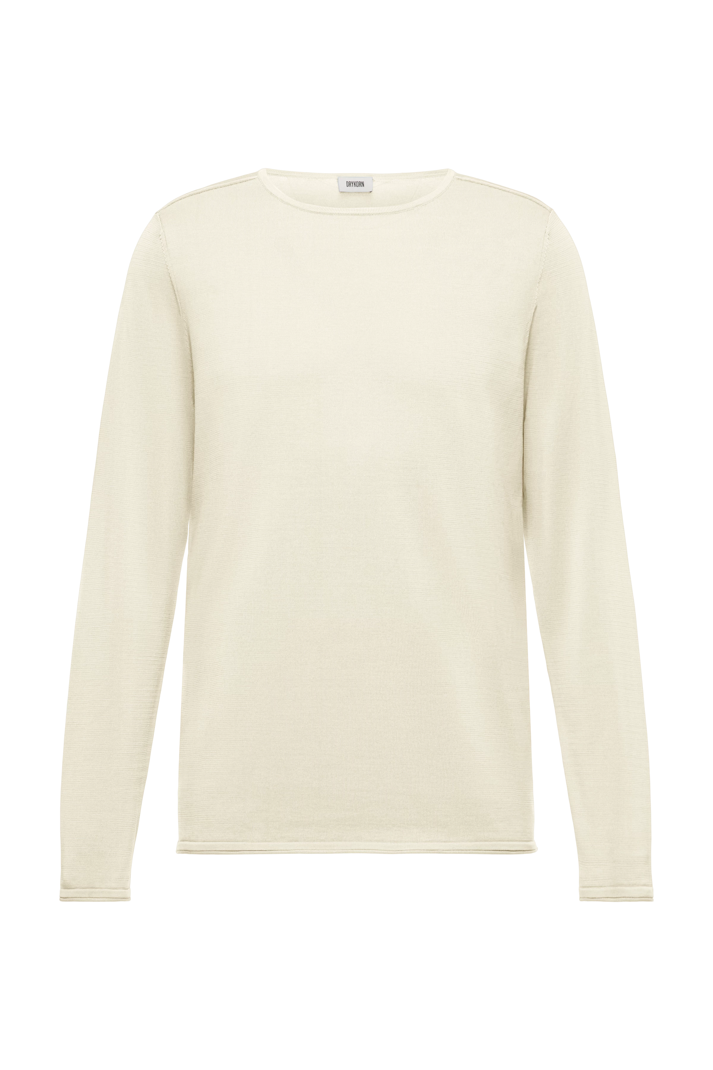 RIKONO - Strickpullover in cleaner Baumwolle - Herren - beige - Freisteller Frontansicht