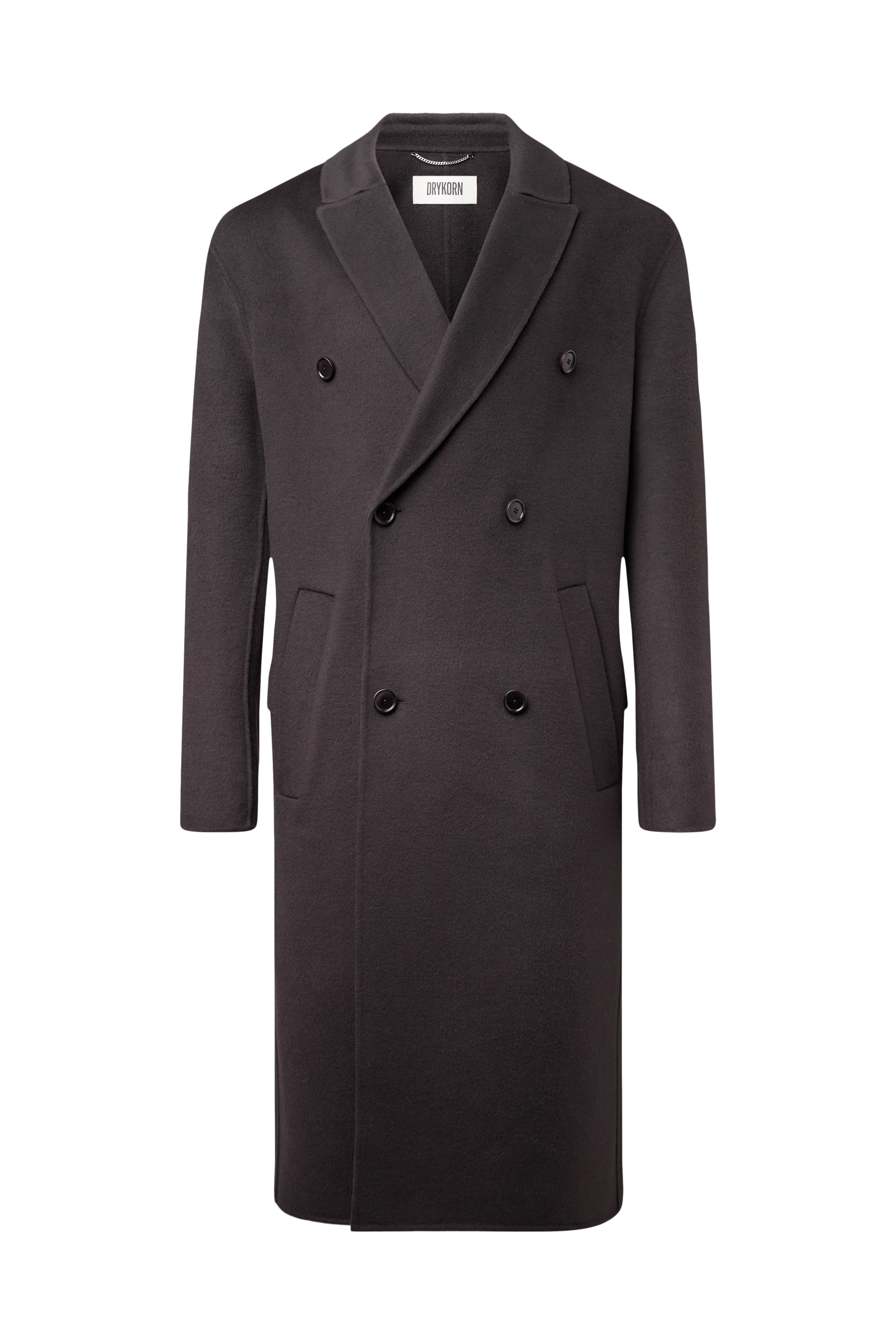 SKYE_2 - Double-breasted reversible coat in wool blend - men - brown - Freisteller Frontansicht