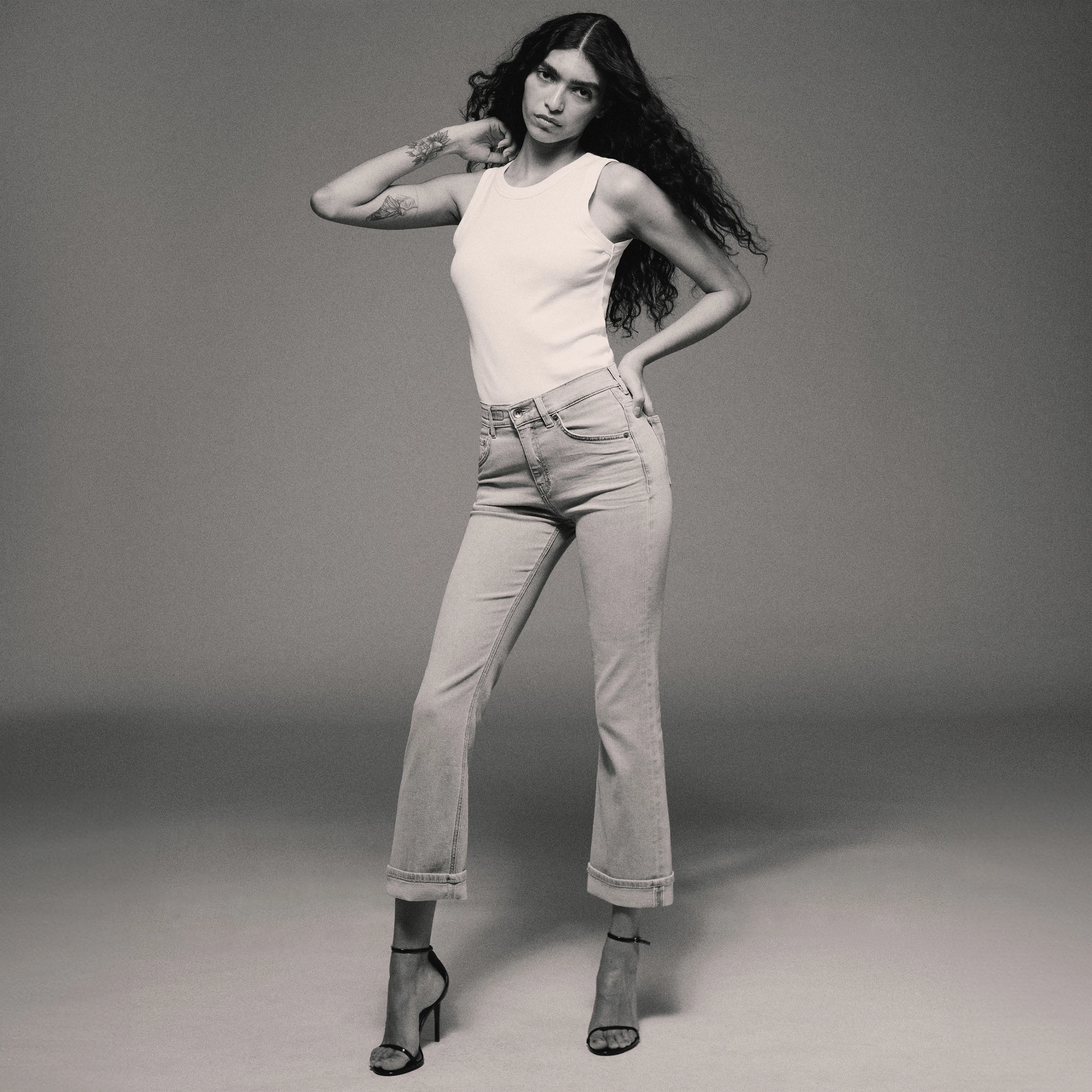 OLINA - Tanktop mit Rundhals in reiner Baumwolle - Damen - weiß