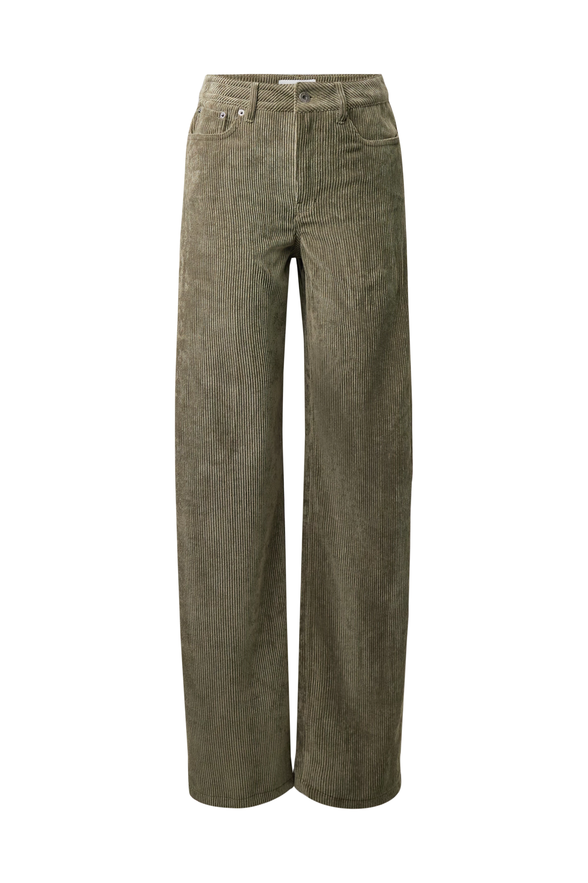MEDLEY - Mid-Waist Jeans in Cord - Damen - grün - Freisteller Frontansicht