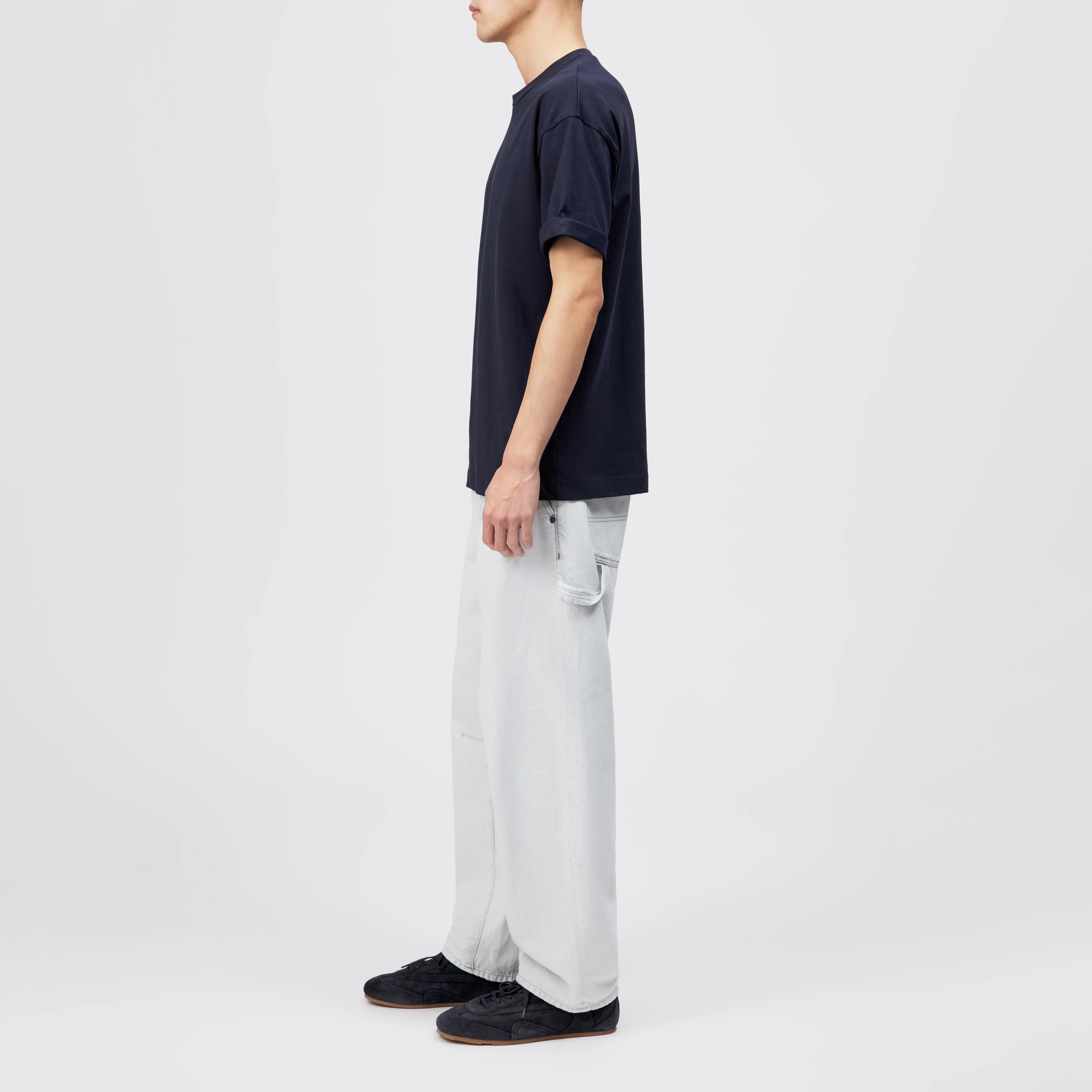 THILO - T-shirt coupe décontractée en pur coton - men - bleu - Seitenansicht