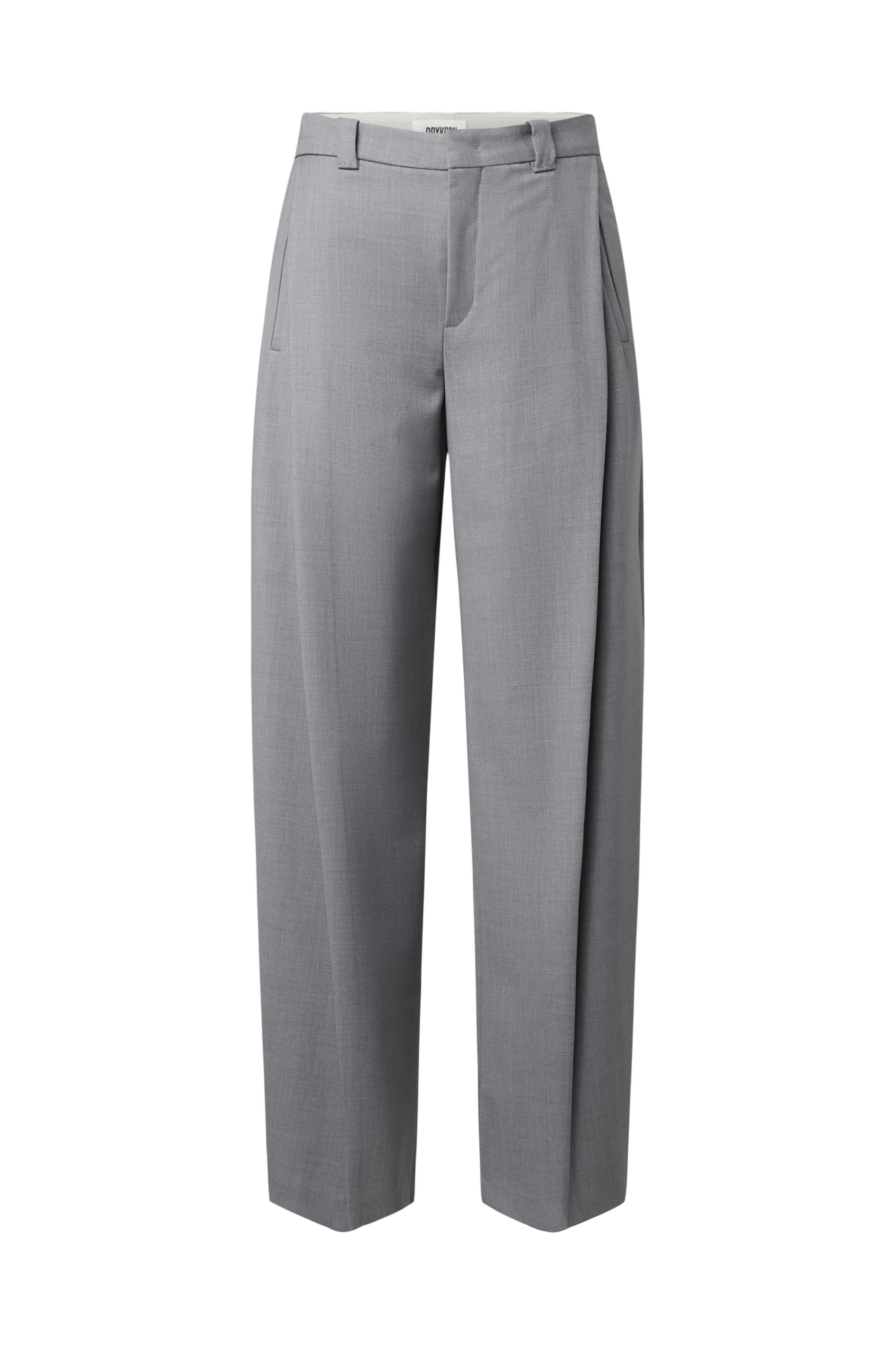 UNPACK - Gabardine trousers - women - grey - Freisteller Frontansicht