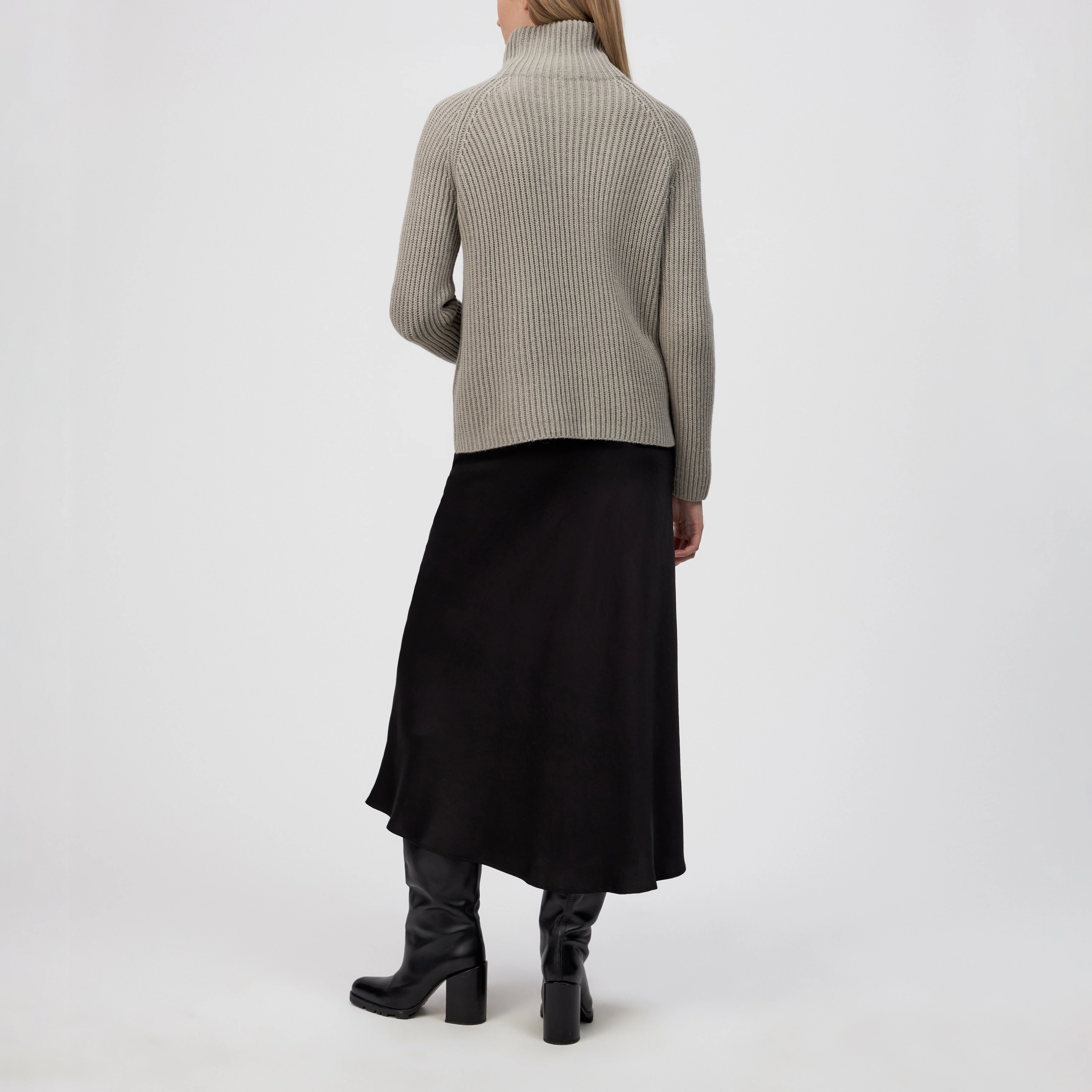 ARWEN - Pull à col roulé en mélange de laine et d'alpaga - women - beige - Rückansicht