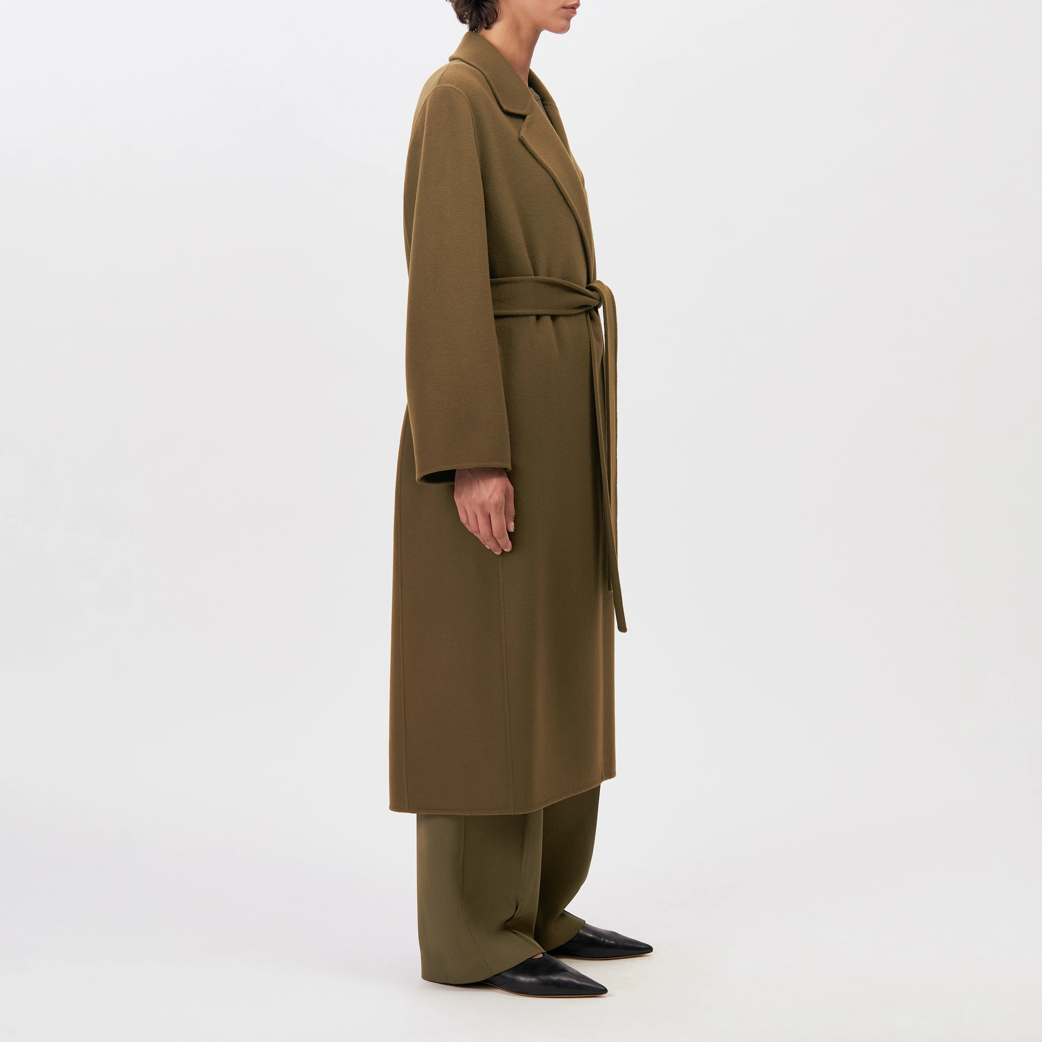 UPAVON - Relaxed fit belted coat - women - green - Seitenansicht