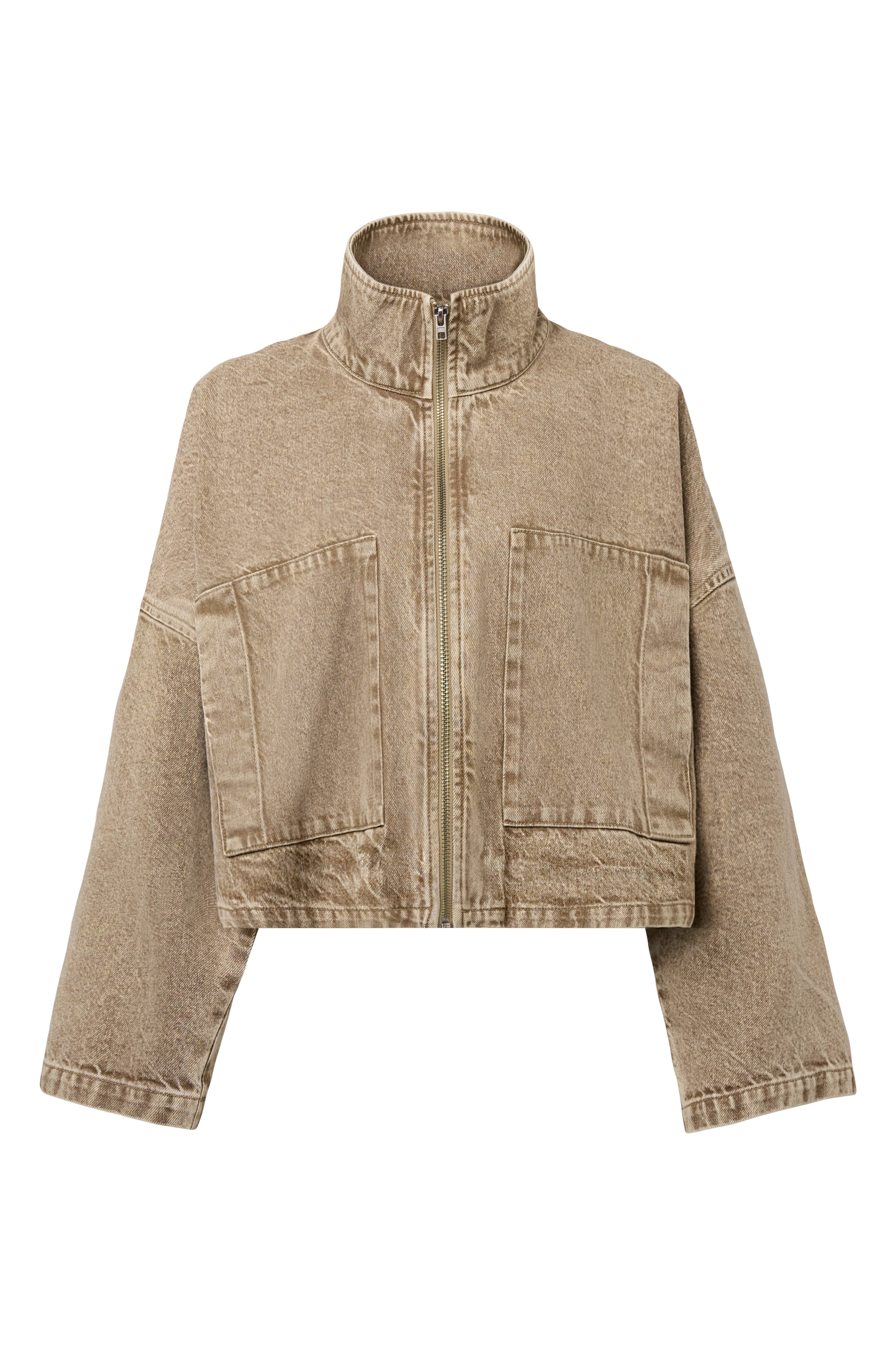 ELSTOW_1 - Oversized jacket in light denim wash - women - brown - Freisteller Frontansicht