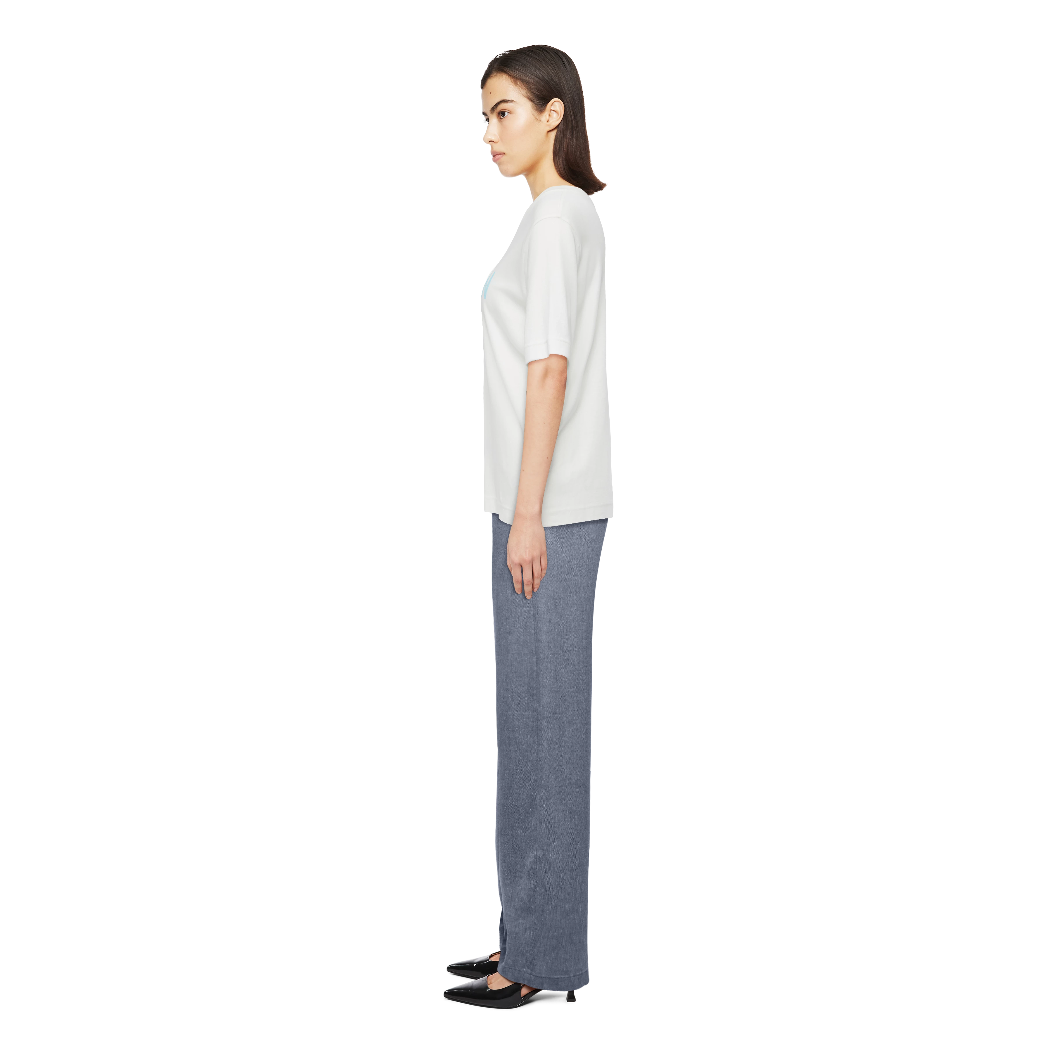 KIRANI_P2 - Supima cotton T-shirt - women - off white - Seitenansicht