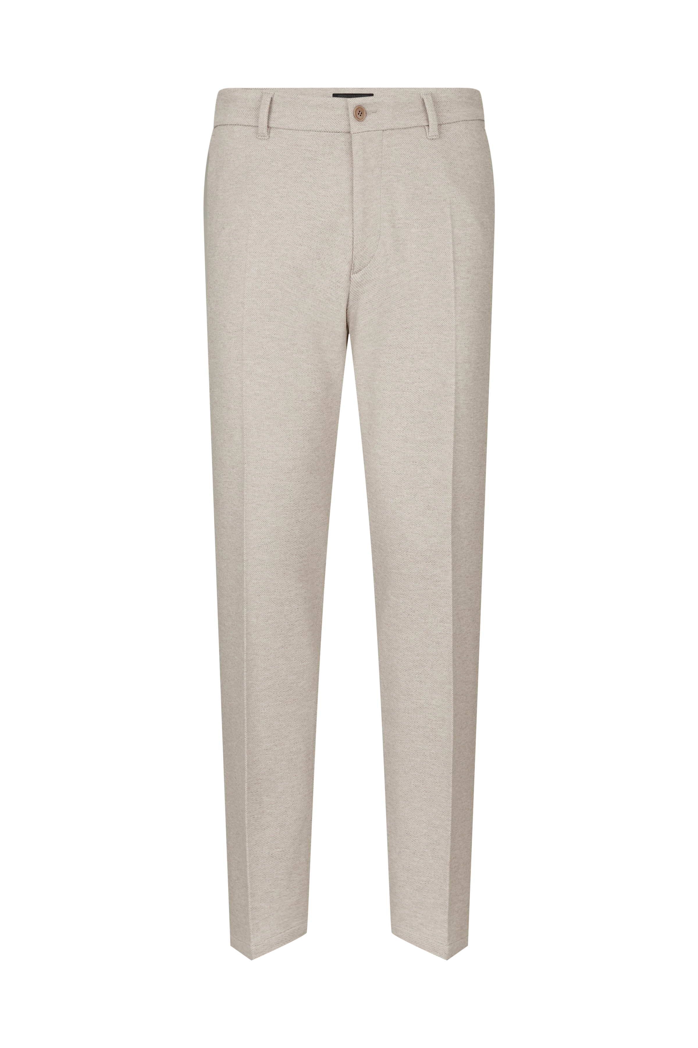 AJEND - Kant-en-klare pantalon in jersey - heren - beige - Freisteller Frontansicht
