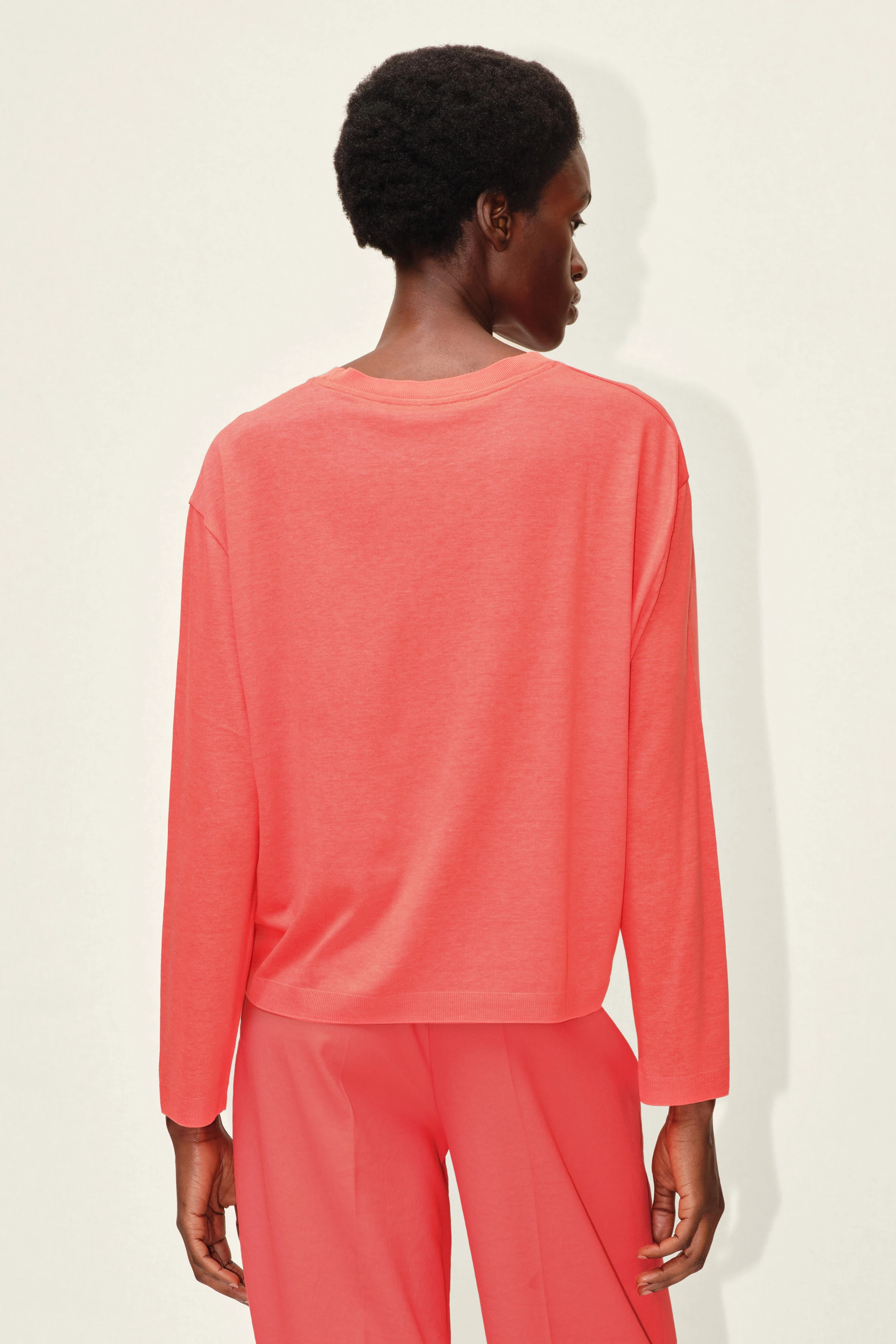 ILMARA - Longsleeve mit Rundhals - Damen - orange - Rückansicht