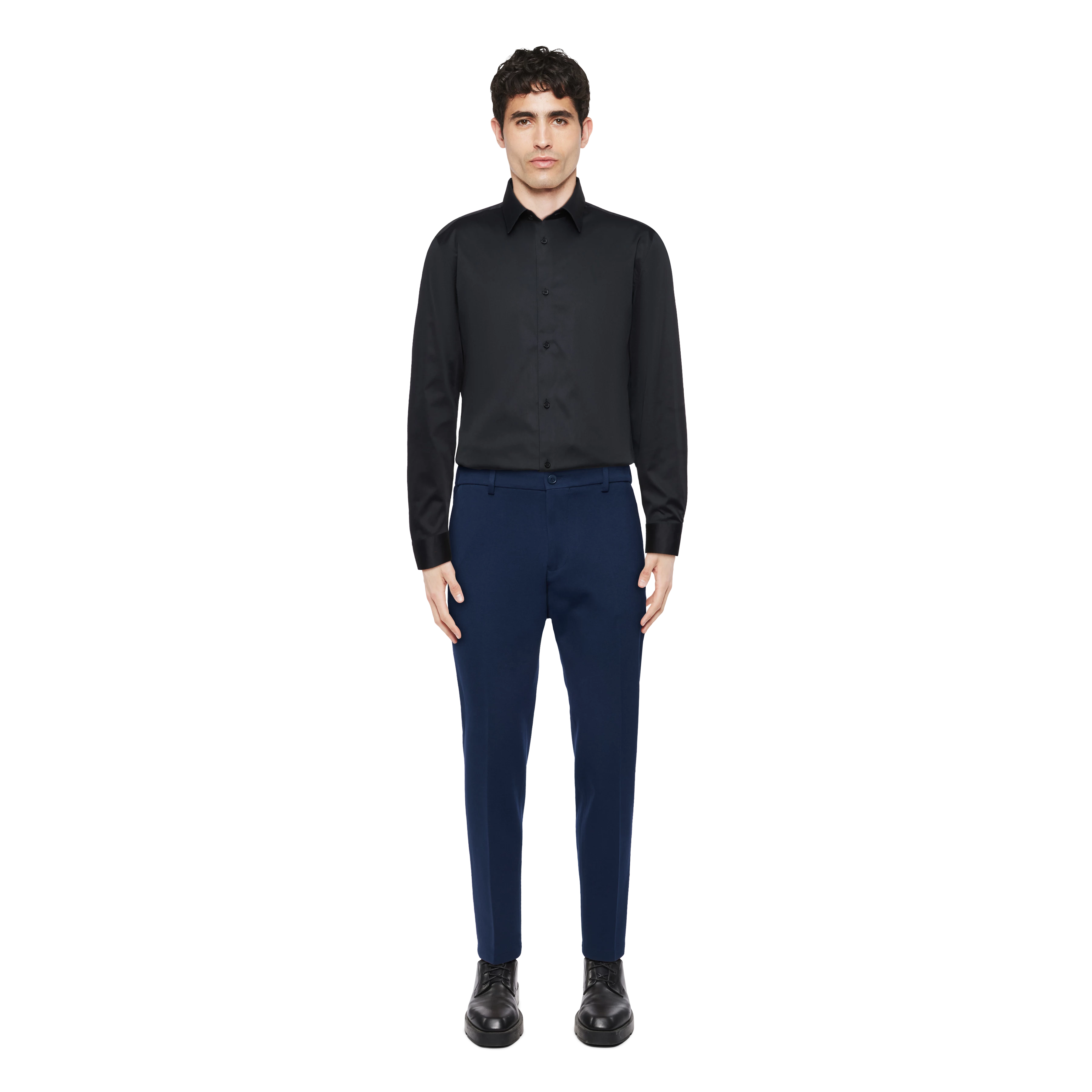 AJEND - Konfektionierte Hose in Jersey - Herren - blau - Ganzkörper-Frontansicht