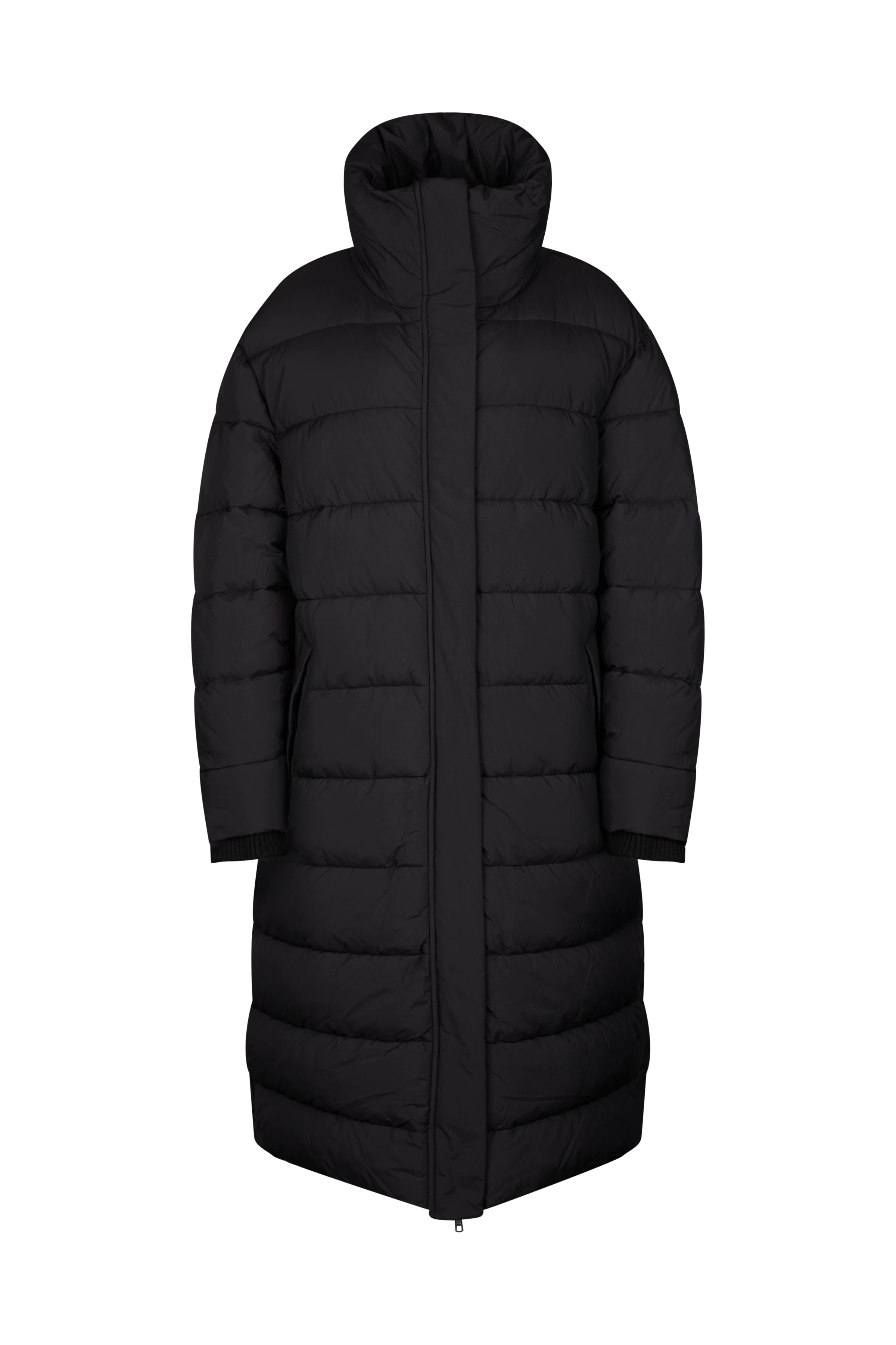 HOURRY - matter Puffercoat - Damen - schwarz - Freisteller Frontansicht