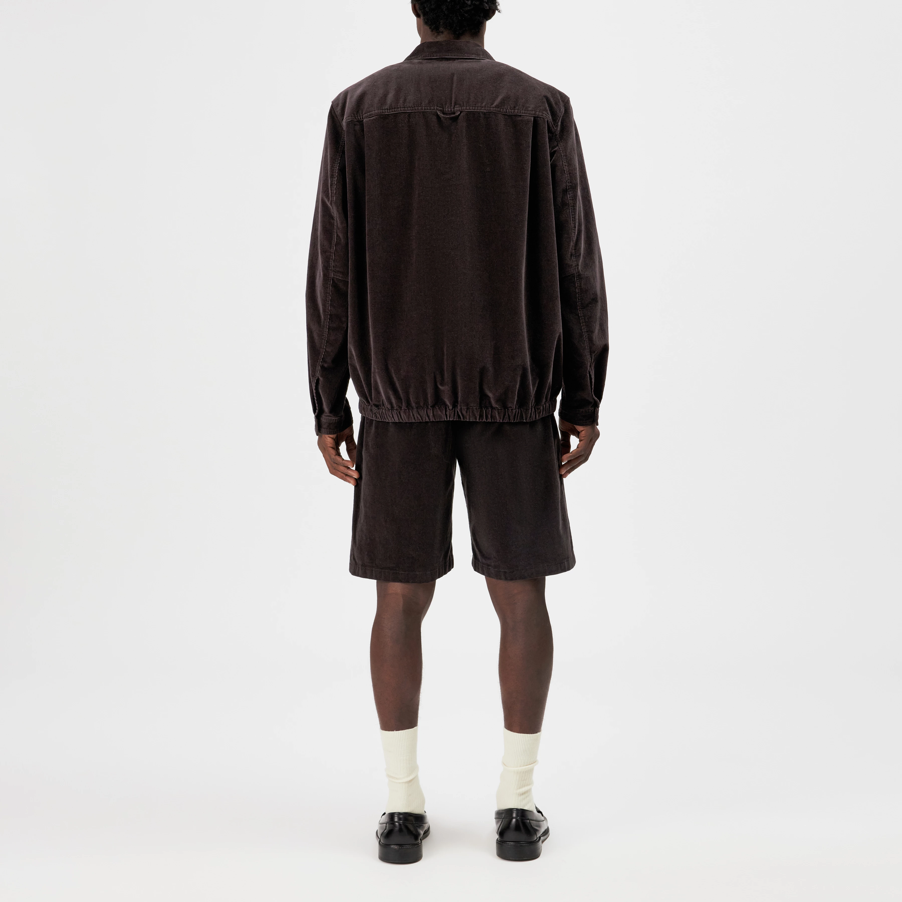 LEEV - Relaxed Fit Overshirt in Baumwoll-Cord - Herren - braun - Rückansicht
