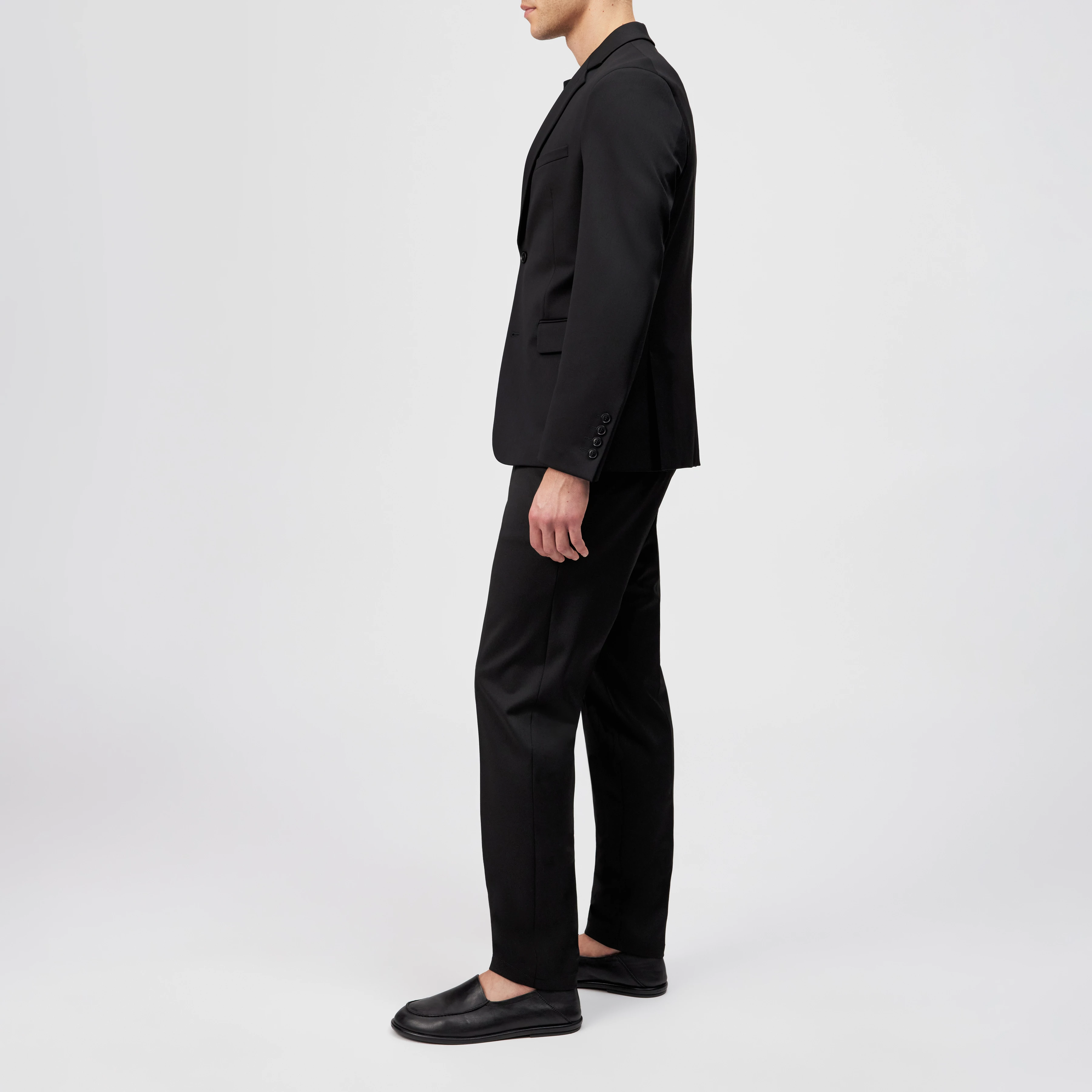 YAMES - Veste ajustée en tissu technique - men - noir - Seitenansicht