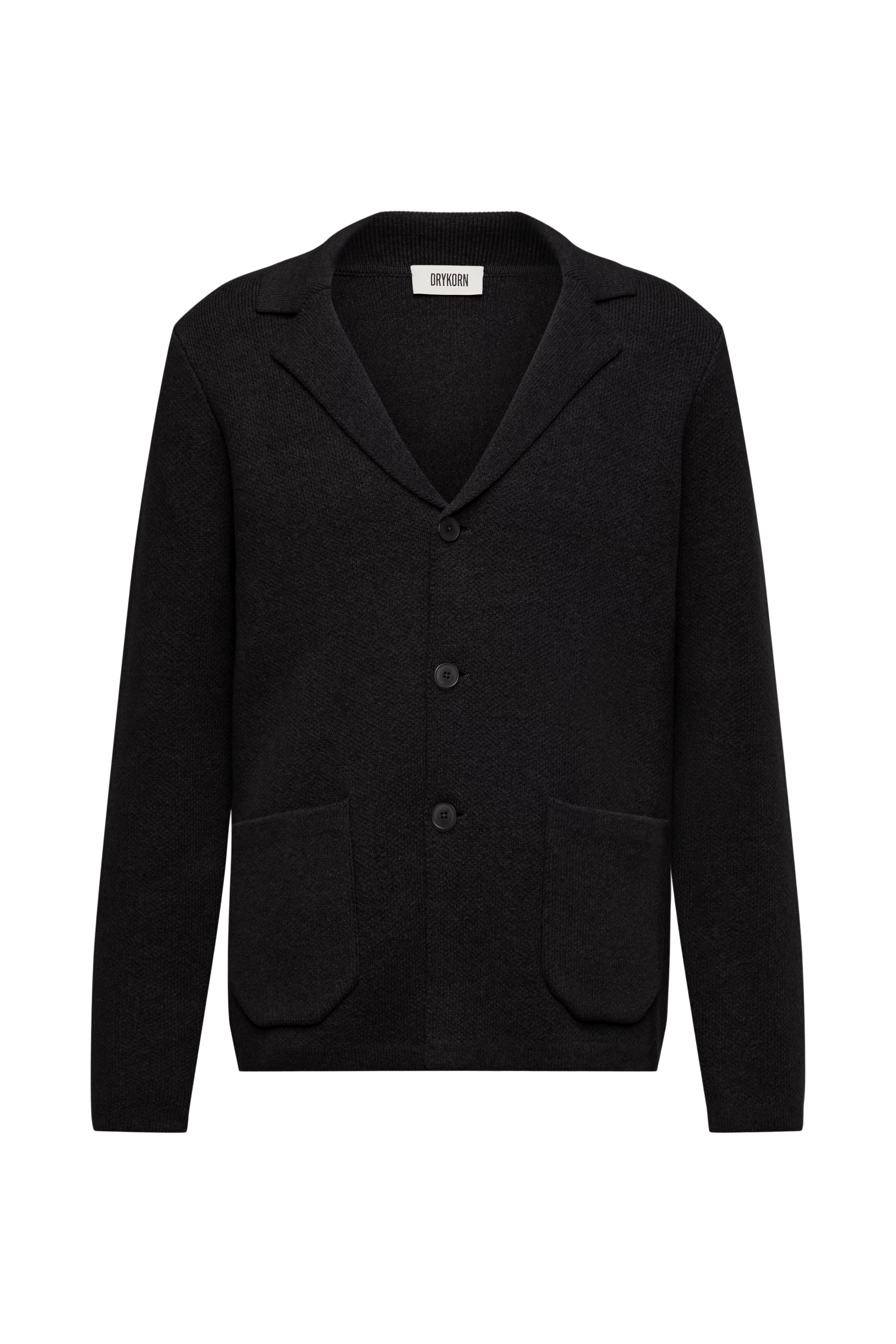 TIMMINO_2 - Strickjacke in Baumwoll-Mix - Herren - schwarz - Freisteller Frontansicht