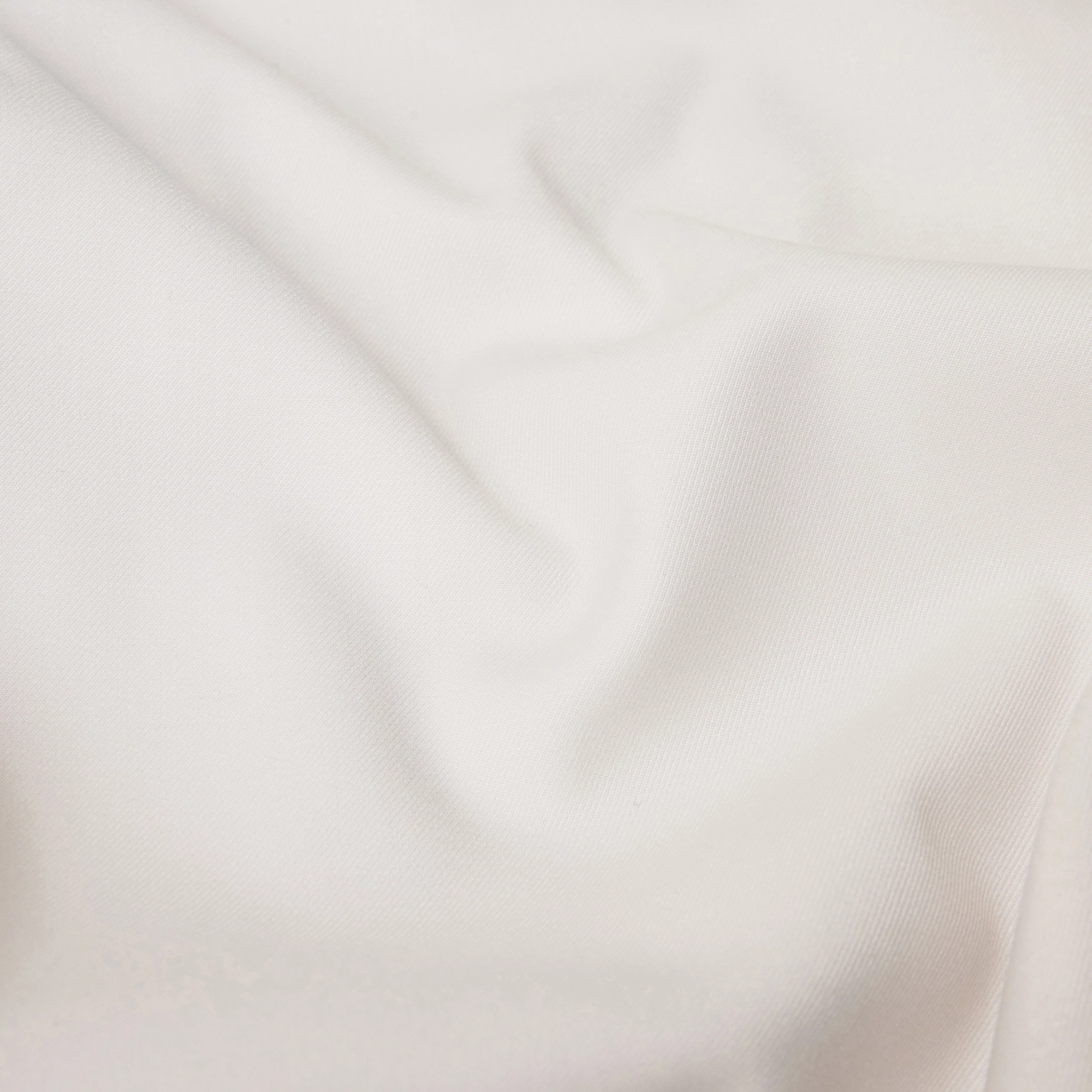 DESK - Trousers with barrel legs in soft flannel - women - off white - Materialbild (B2C)