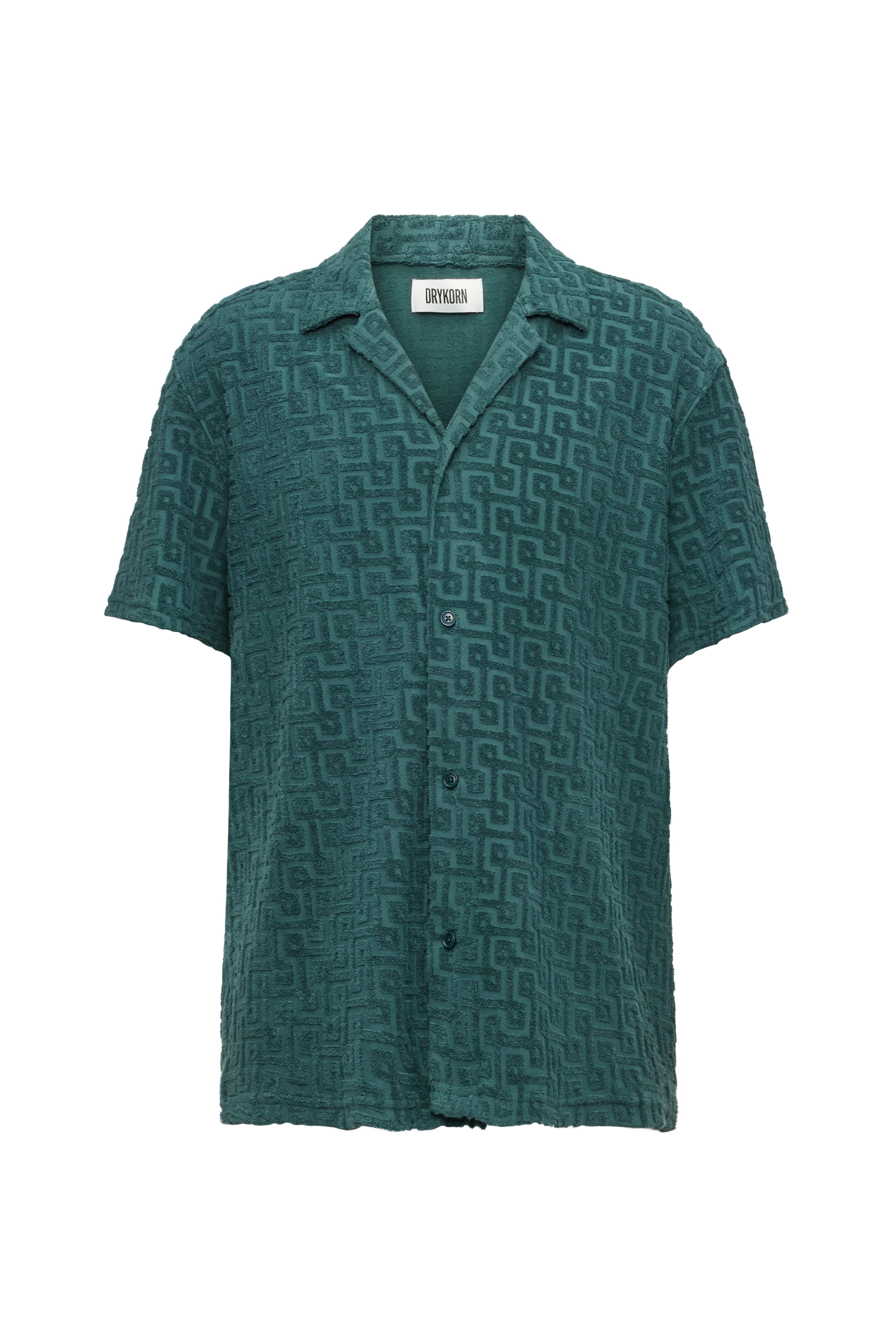 BIJAN_2 - Casual Kurzarm Hemd - Herren - grün - Freisteller Frontansicht