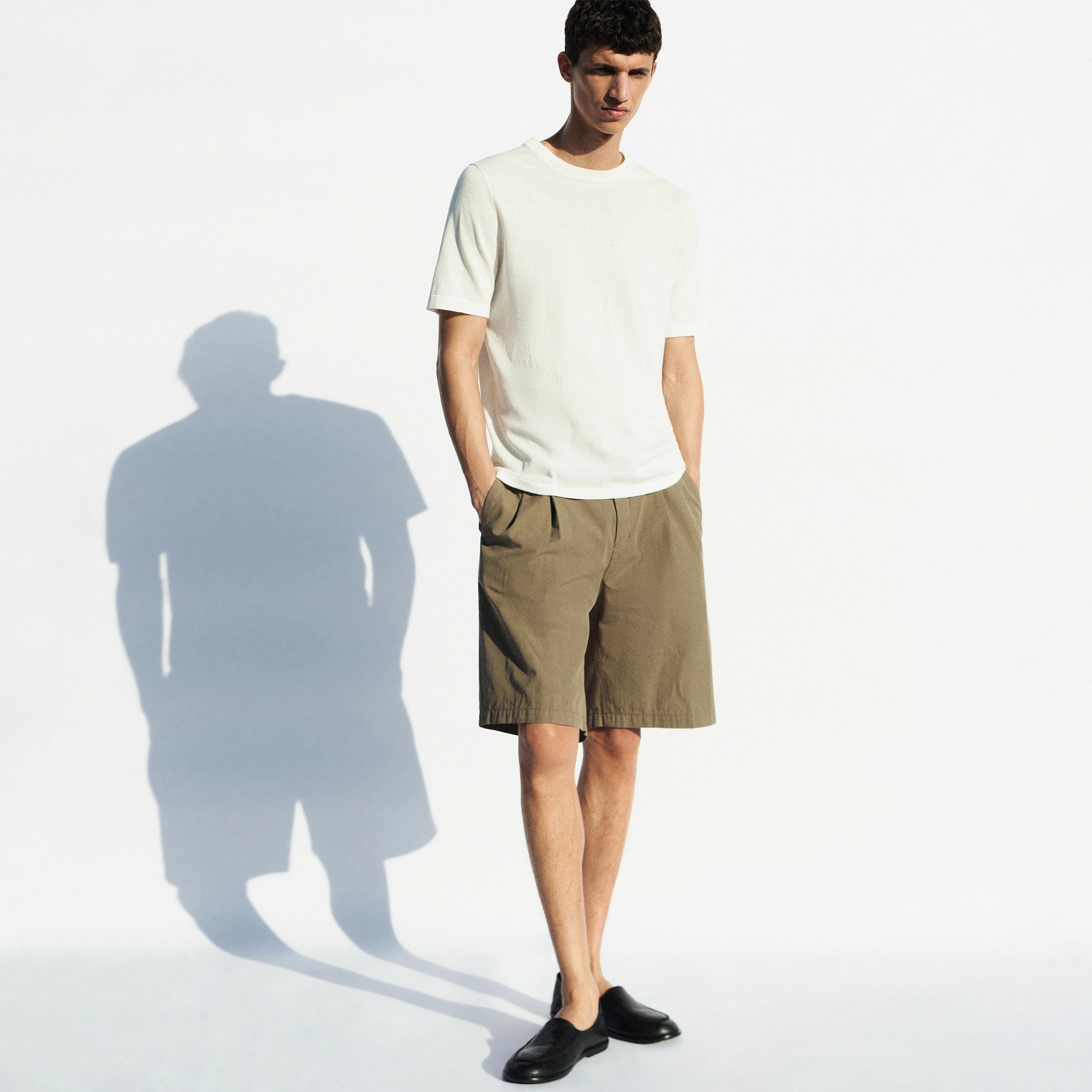 ROCABO - Bundfalten Short in Baumwoll-Twill - Herren - braun