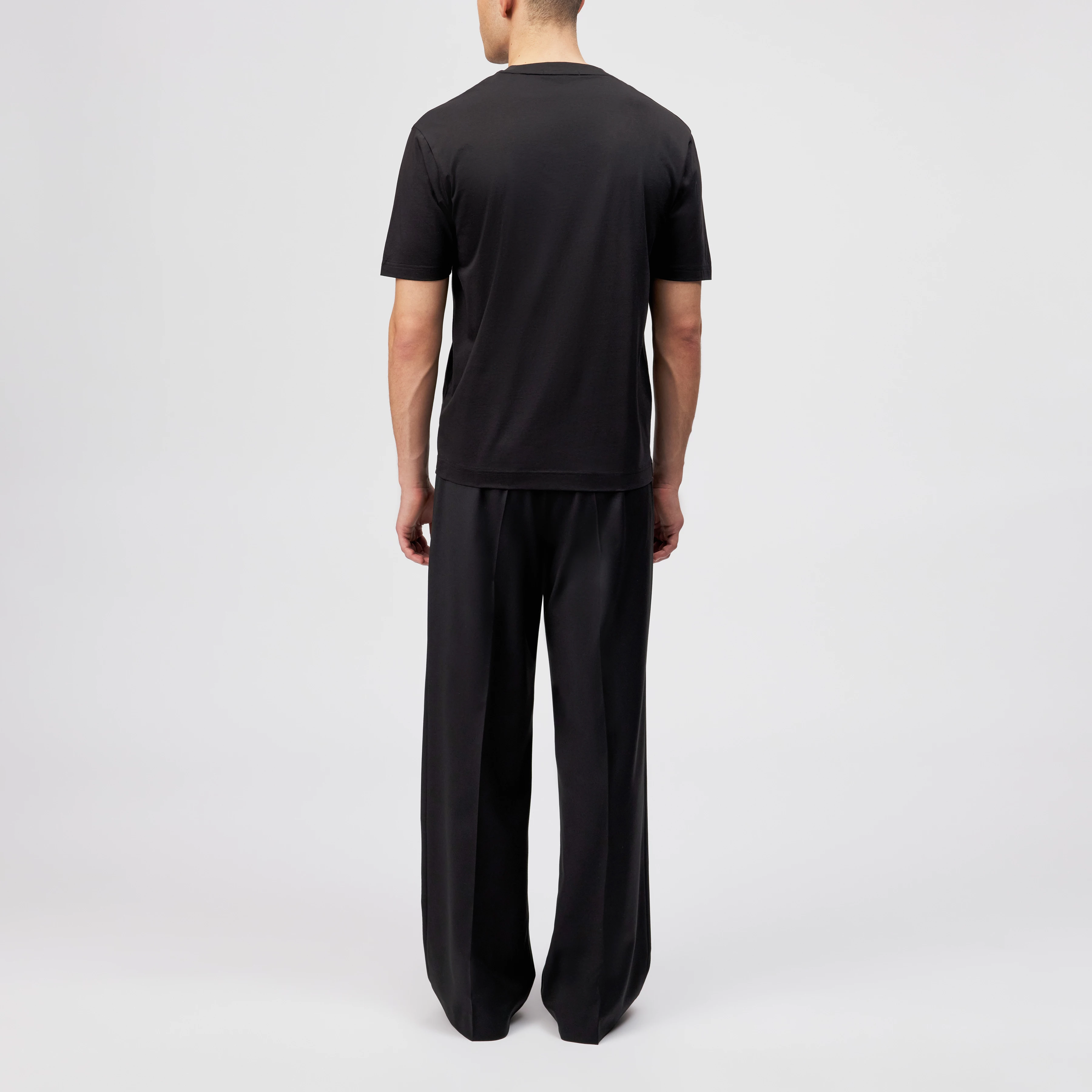 GILBERD - T-Shirt in Baumwoll-Modal-Mix - Herren - schwarz - Rückansicht