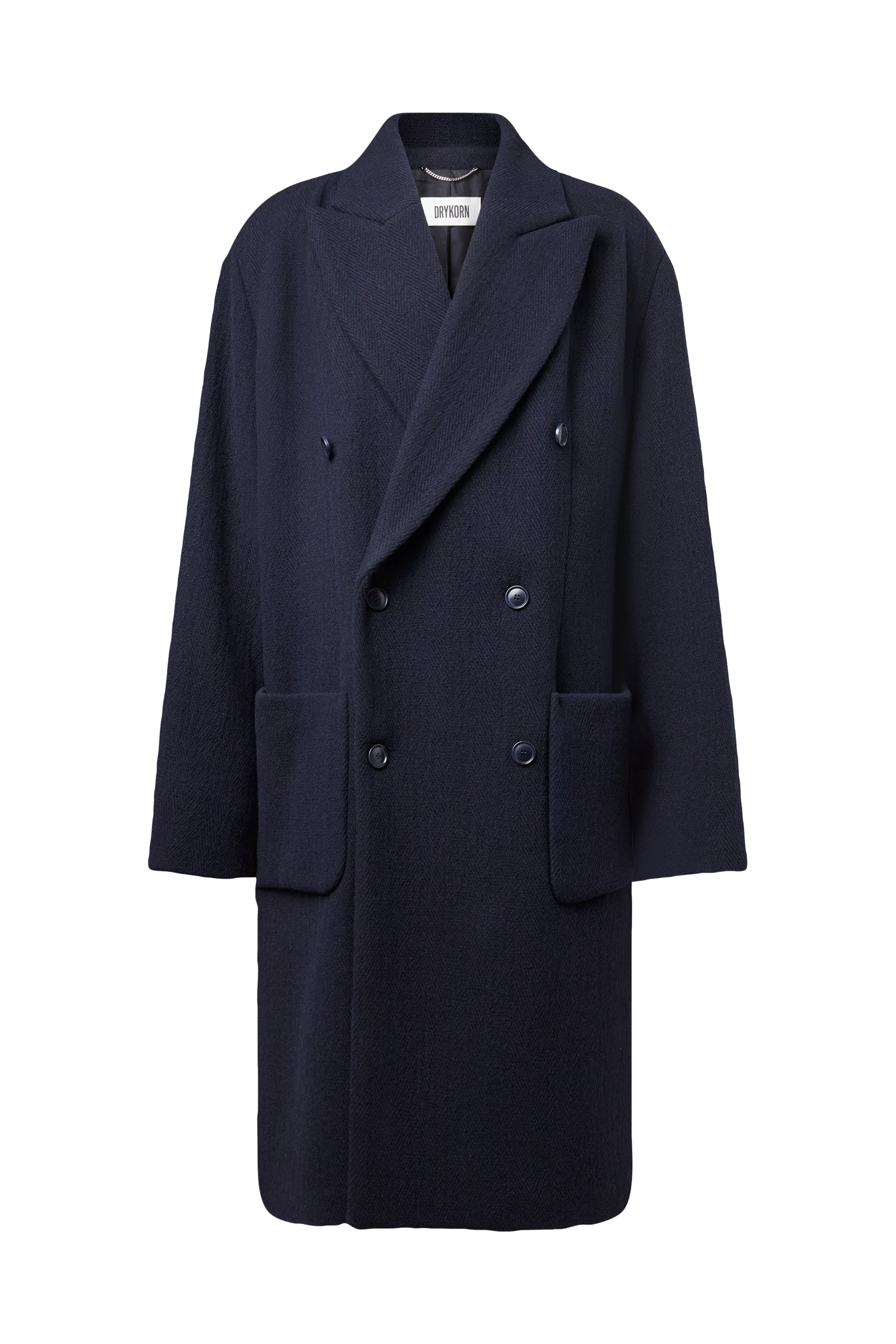 MATESSO - Oversized Wool-Blend Coat - men - blue - Freisteller Frontansicht