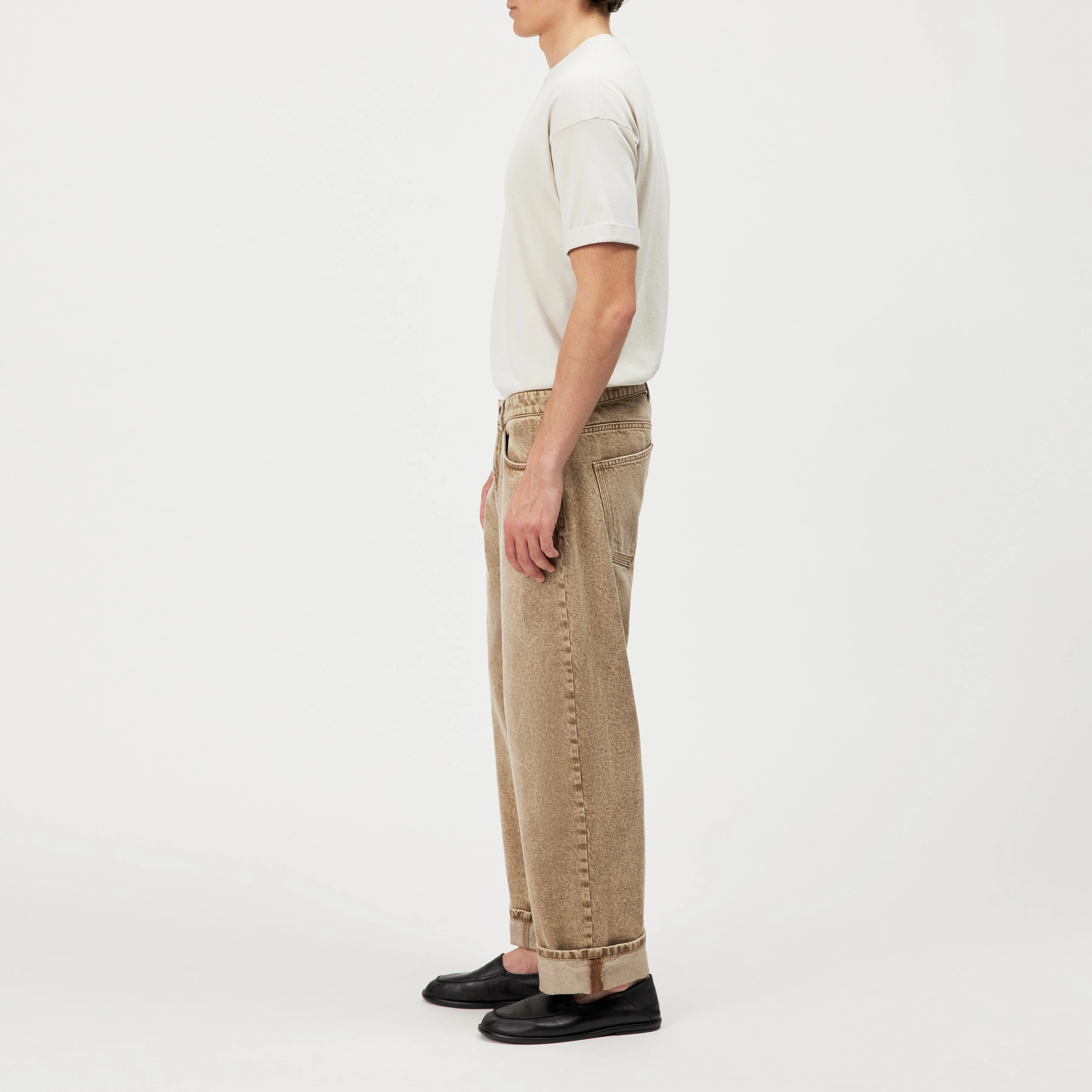 RAWDY_A - Tapered Jeans in reiner Baumwolle - Herren - braun - Seitenansicht