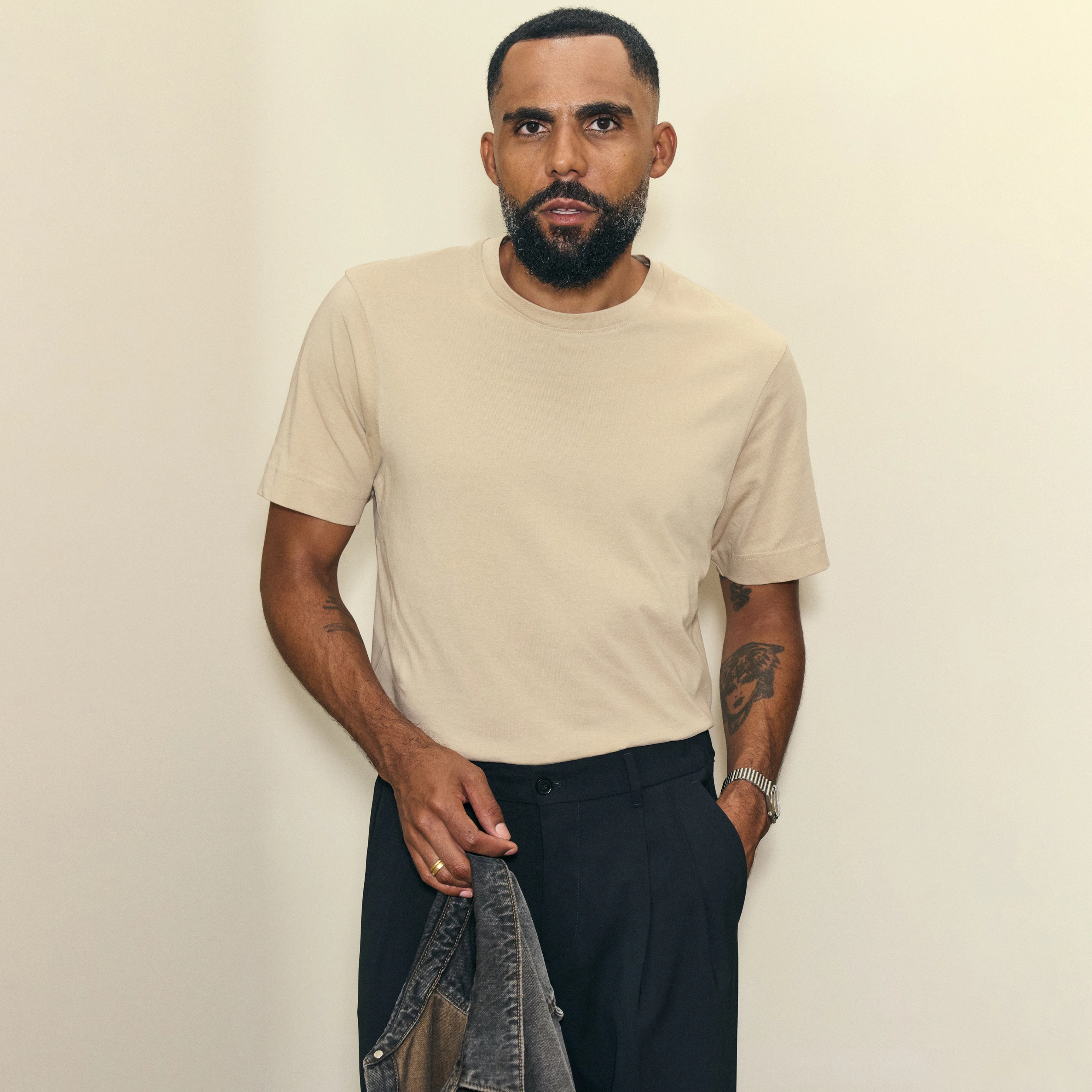 RAPHAEL - T-shirt in pure cotton - men - beige