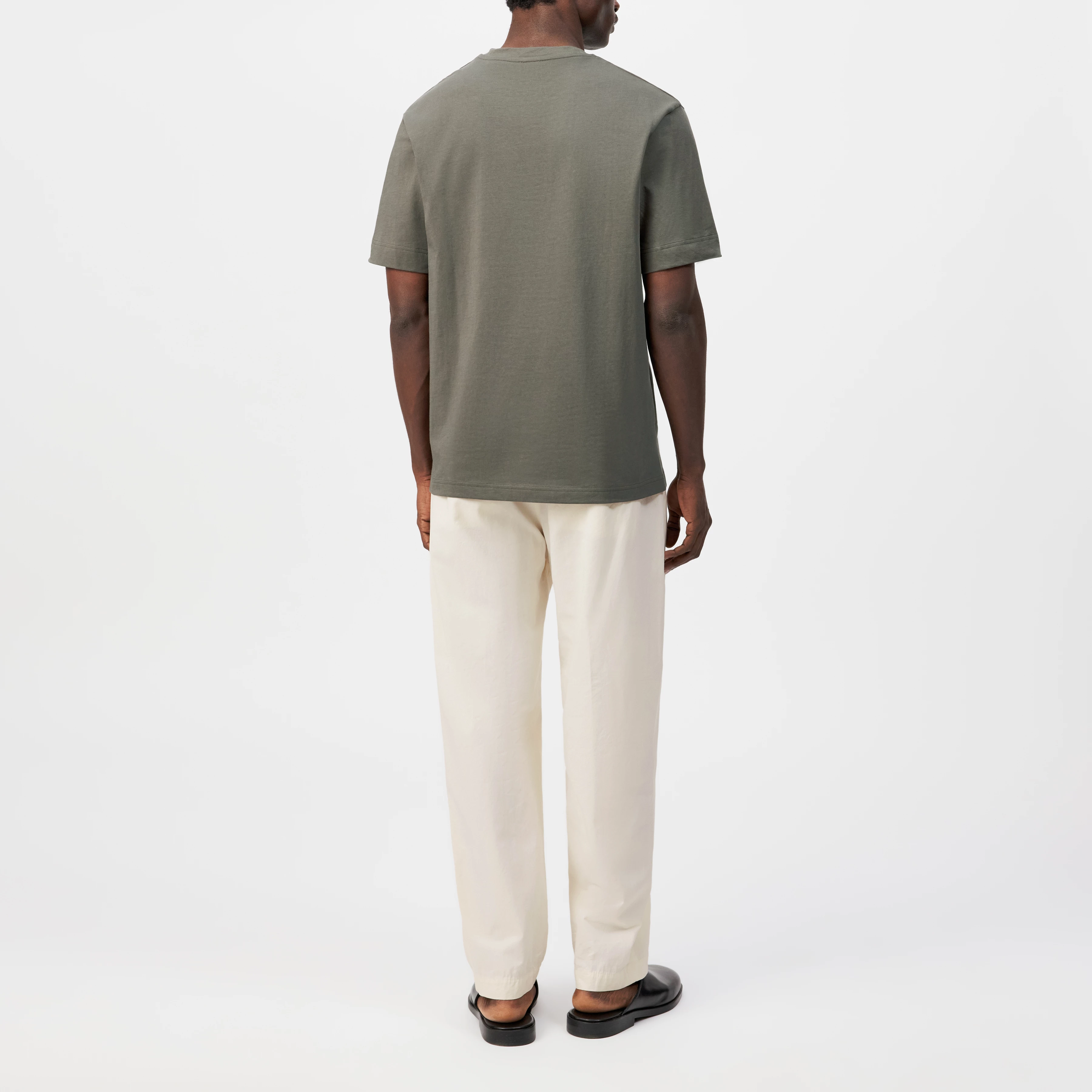 RAPHAEL - T-shirt in pure cotton - men - green - Rückansicht