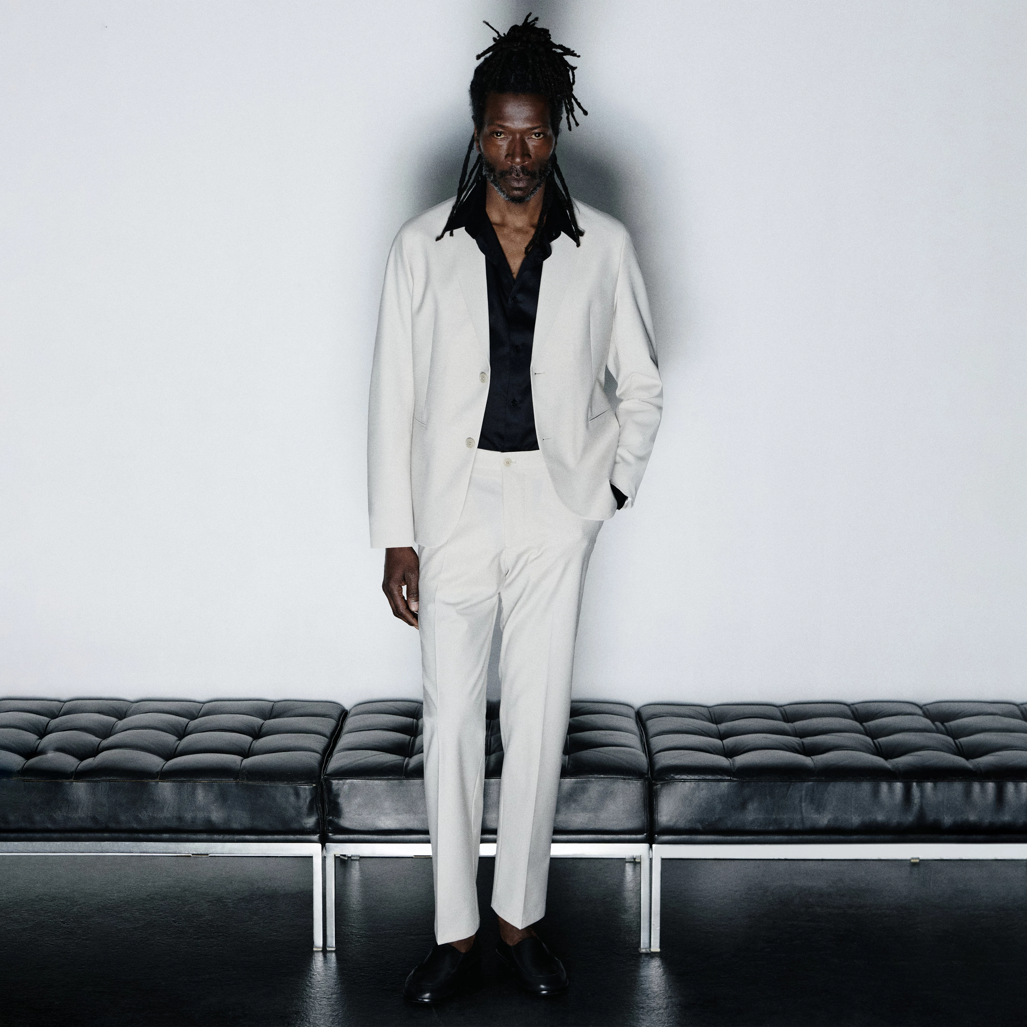AJEND_RGLR - Tailored trousers in wool blend - men - beige