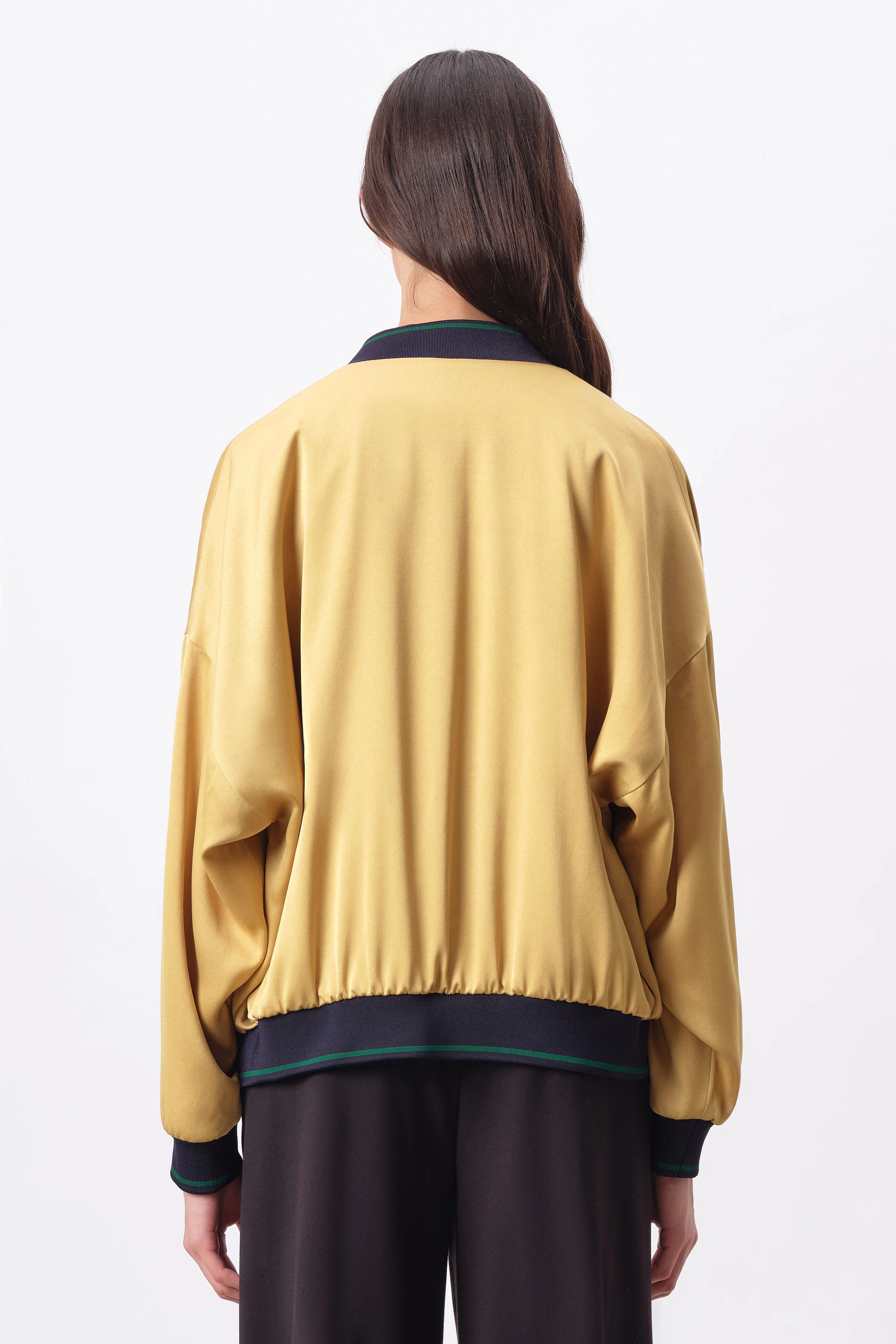 JANWYN - Collegejacke in Satin - Damen - gold - Rückansicht